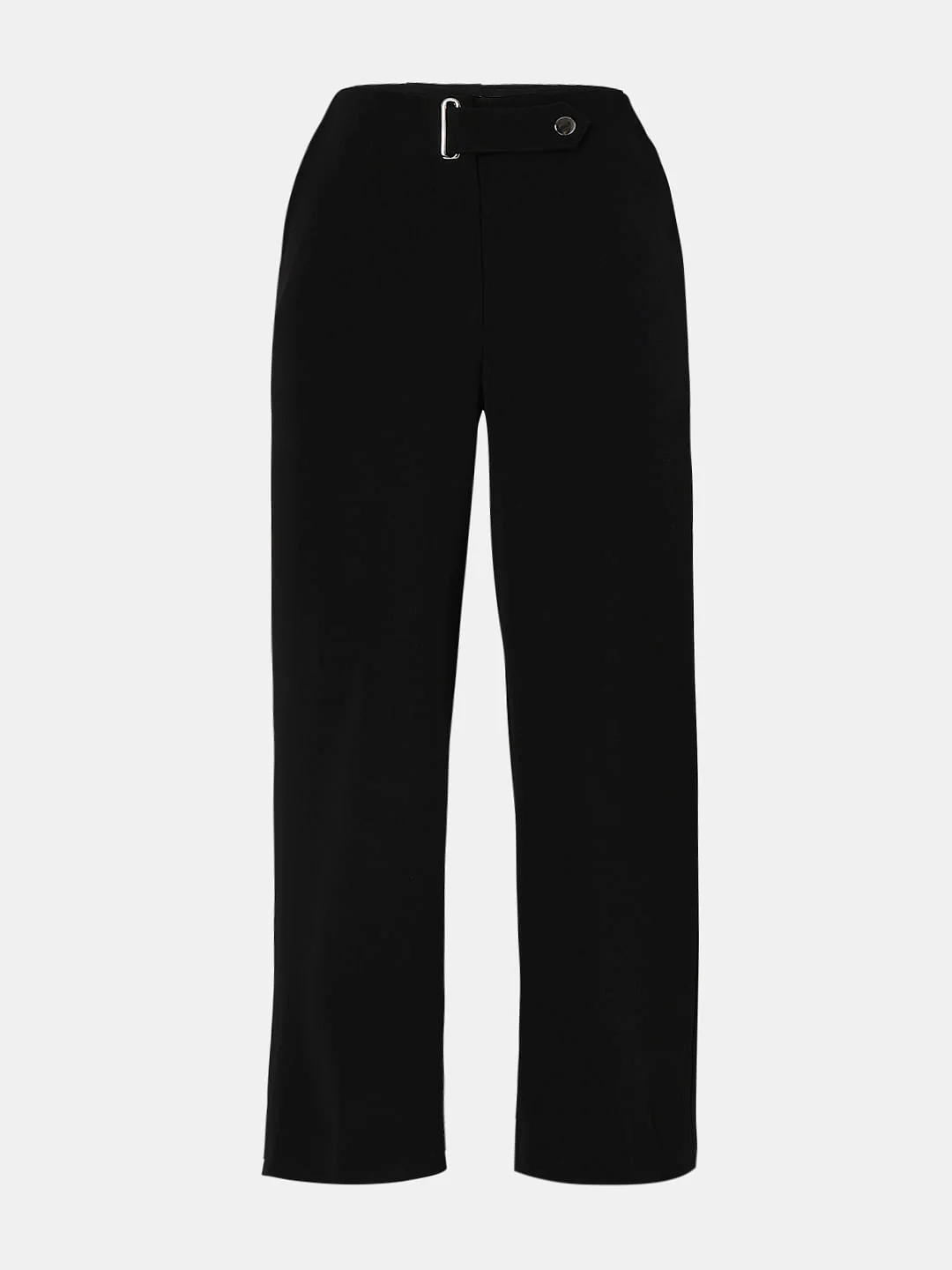 Black Mid Rise Wide Leg Pants - Image 7