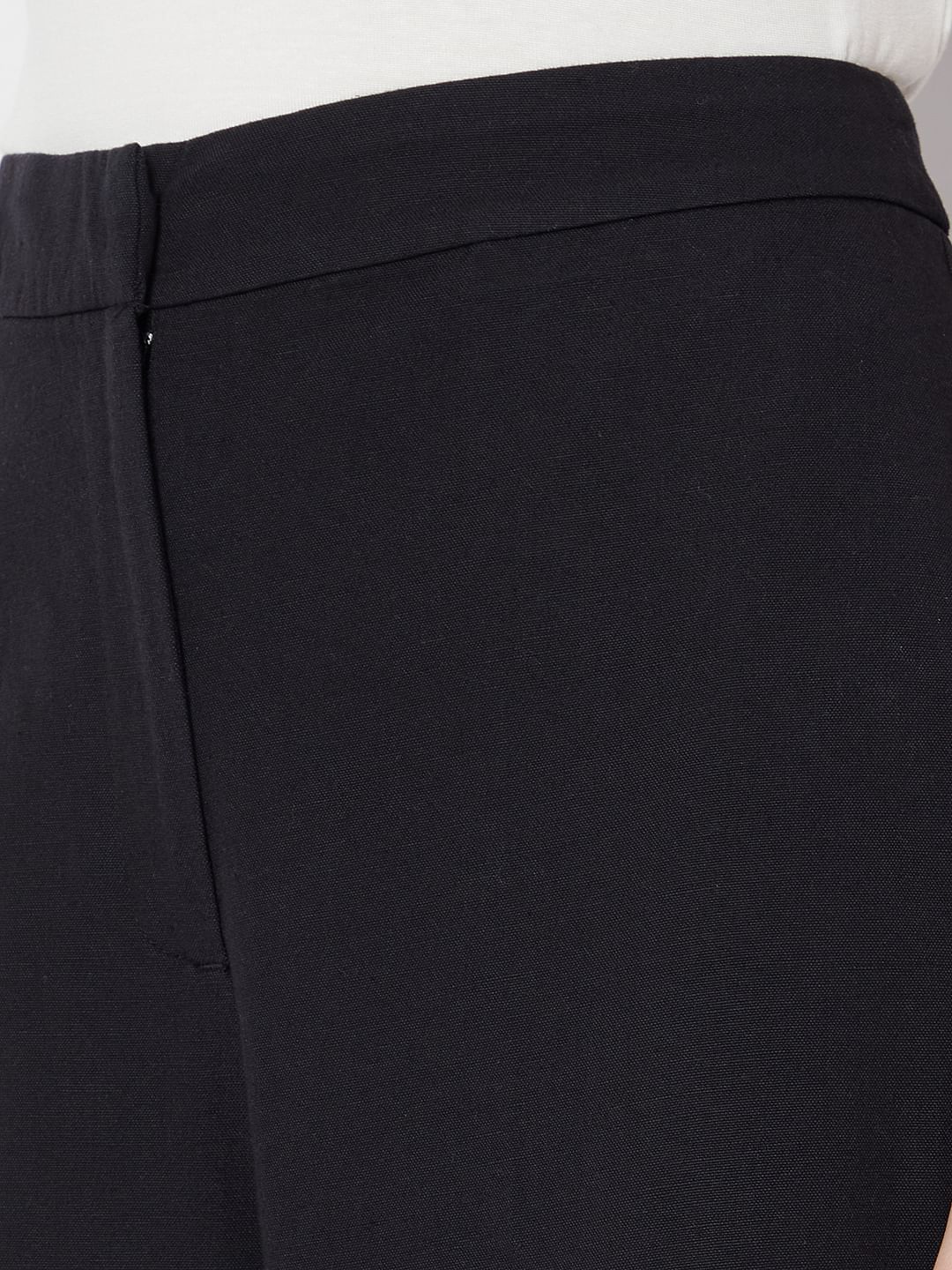 Black High Rise Wide Leg Pants - Image 8