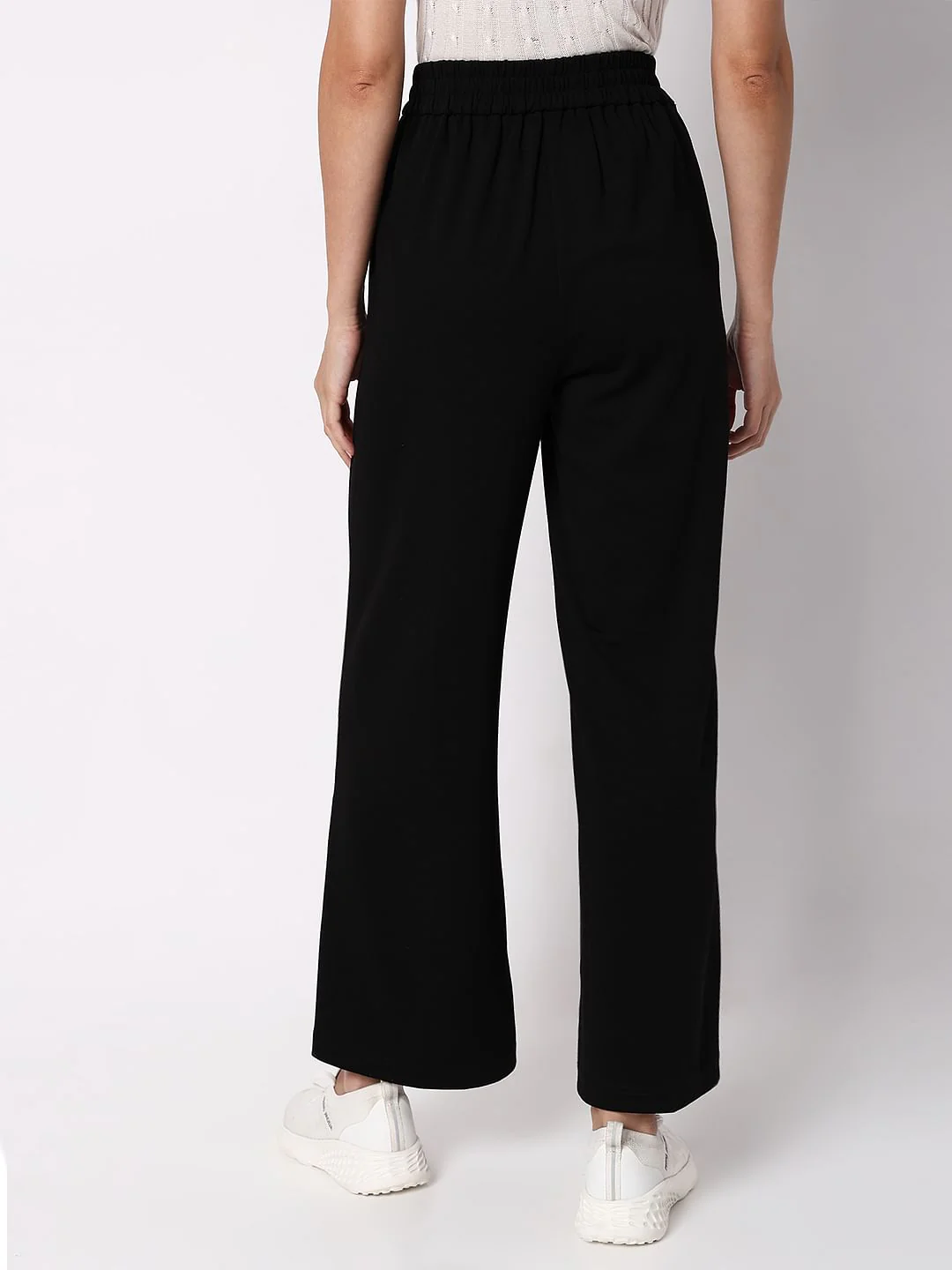 Black High Rise Wide Leg Pants - Image 4