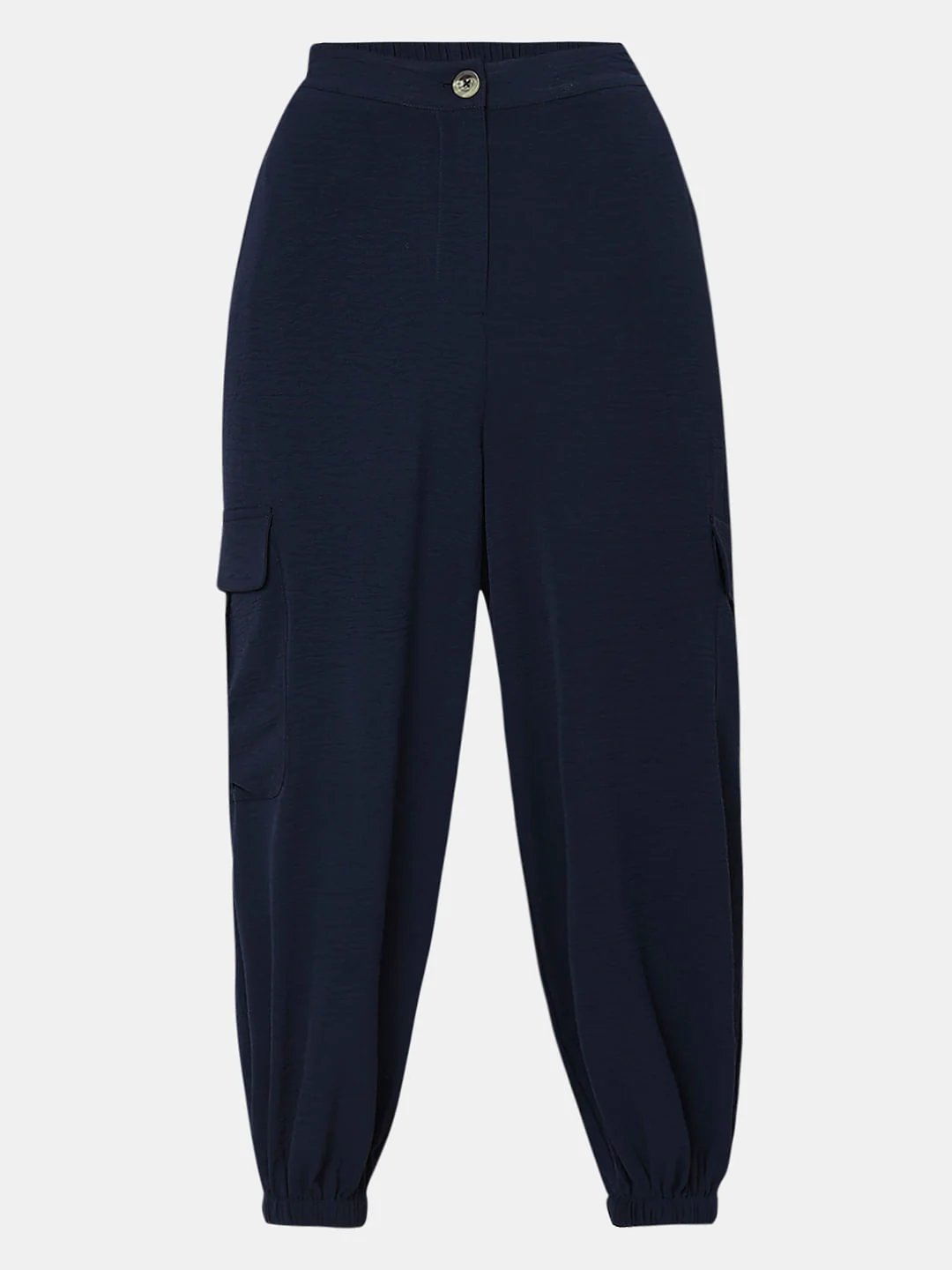 Navy Blue Mid Rise Jogger Pants - Image 7