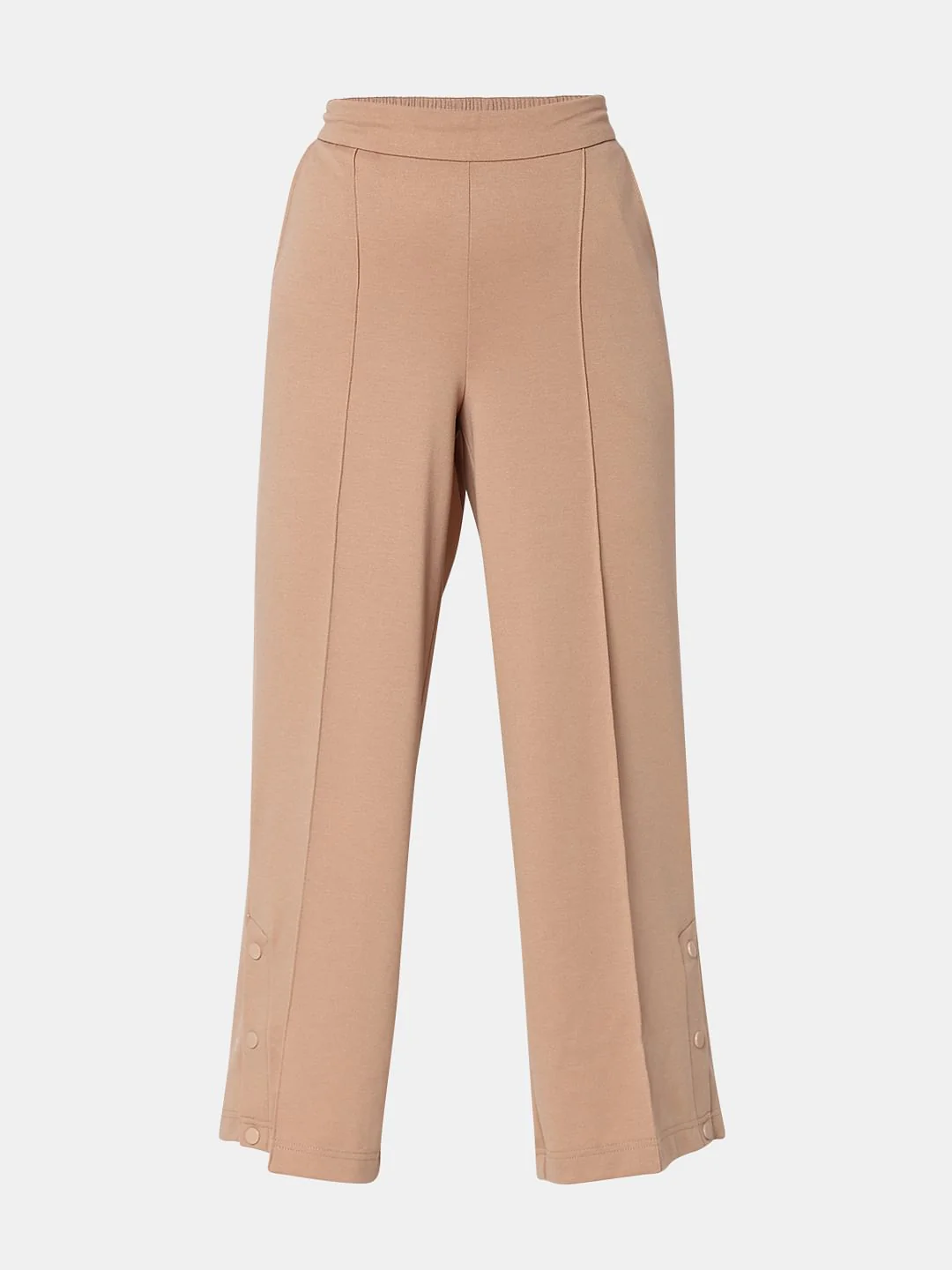 Beige High Rise Wide Leg Pants - Image 7