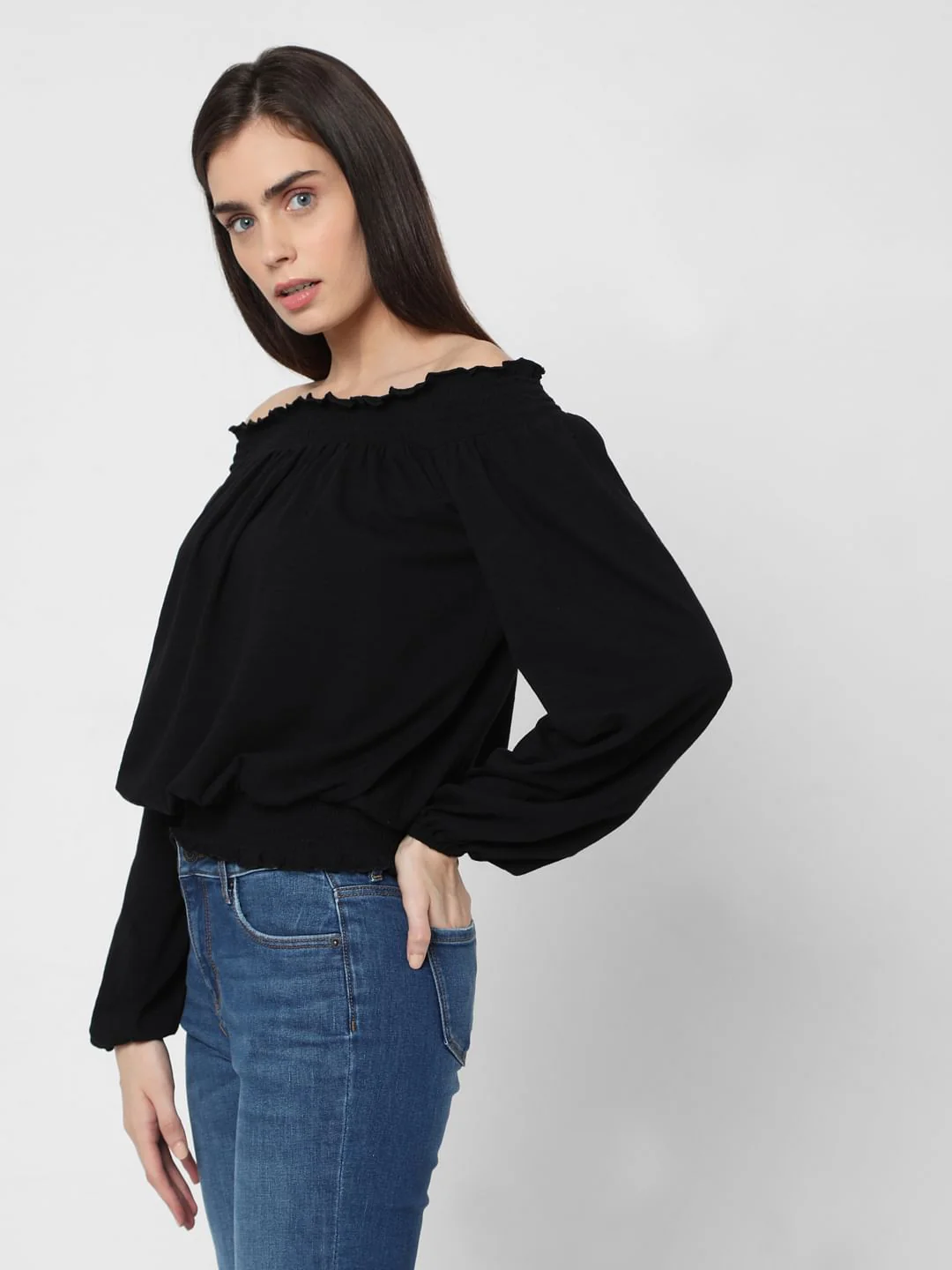 Black Off Shoulder Top - Image 3