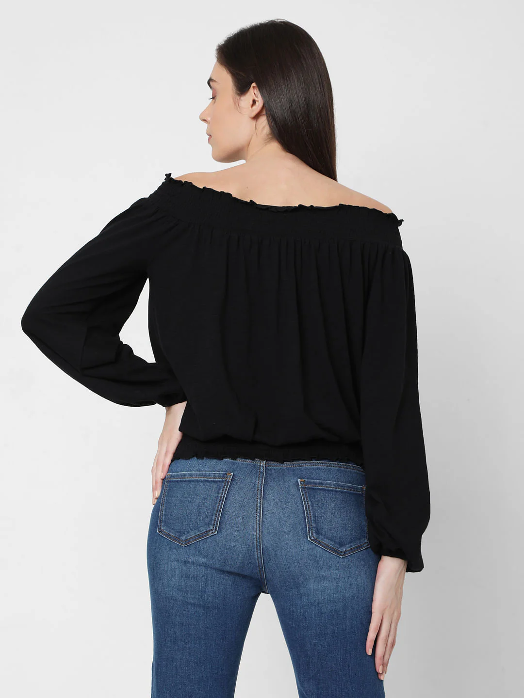 Black Off Shoulder Top - Image 4