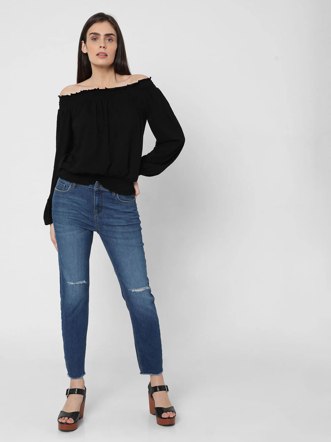 Black Off Shoulder Top - Image 5