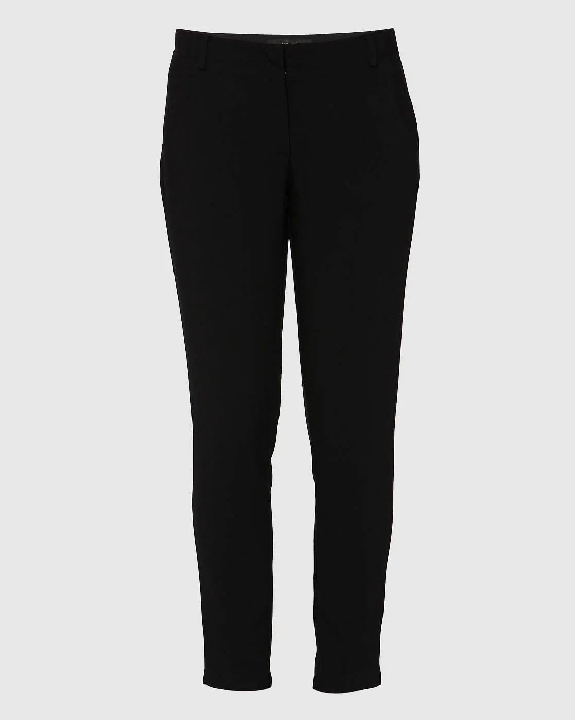 Black Mid Rise Ankle Length Straight Fit Trousers - Image 4