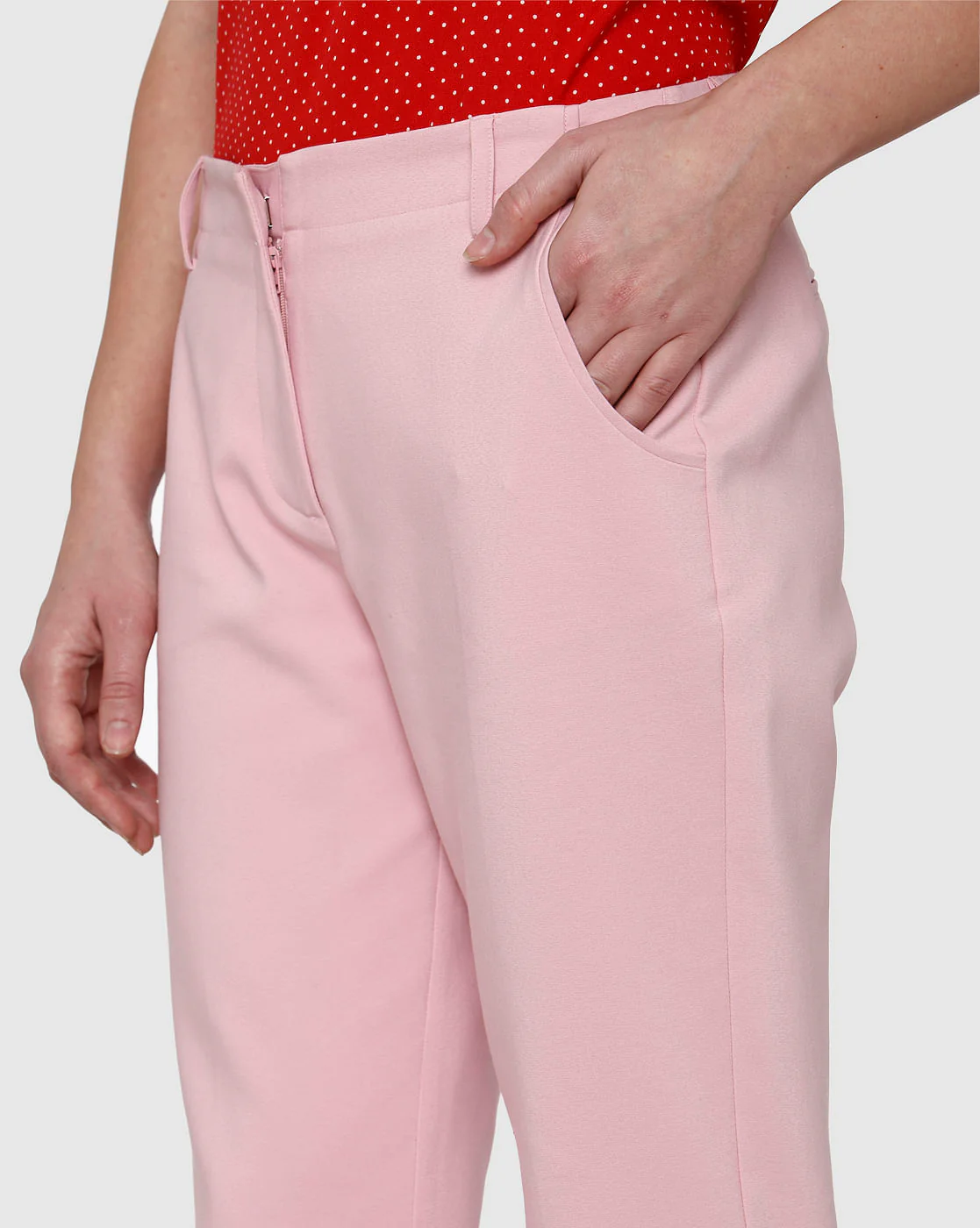 Pink Mid Rise Pants - Image 3