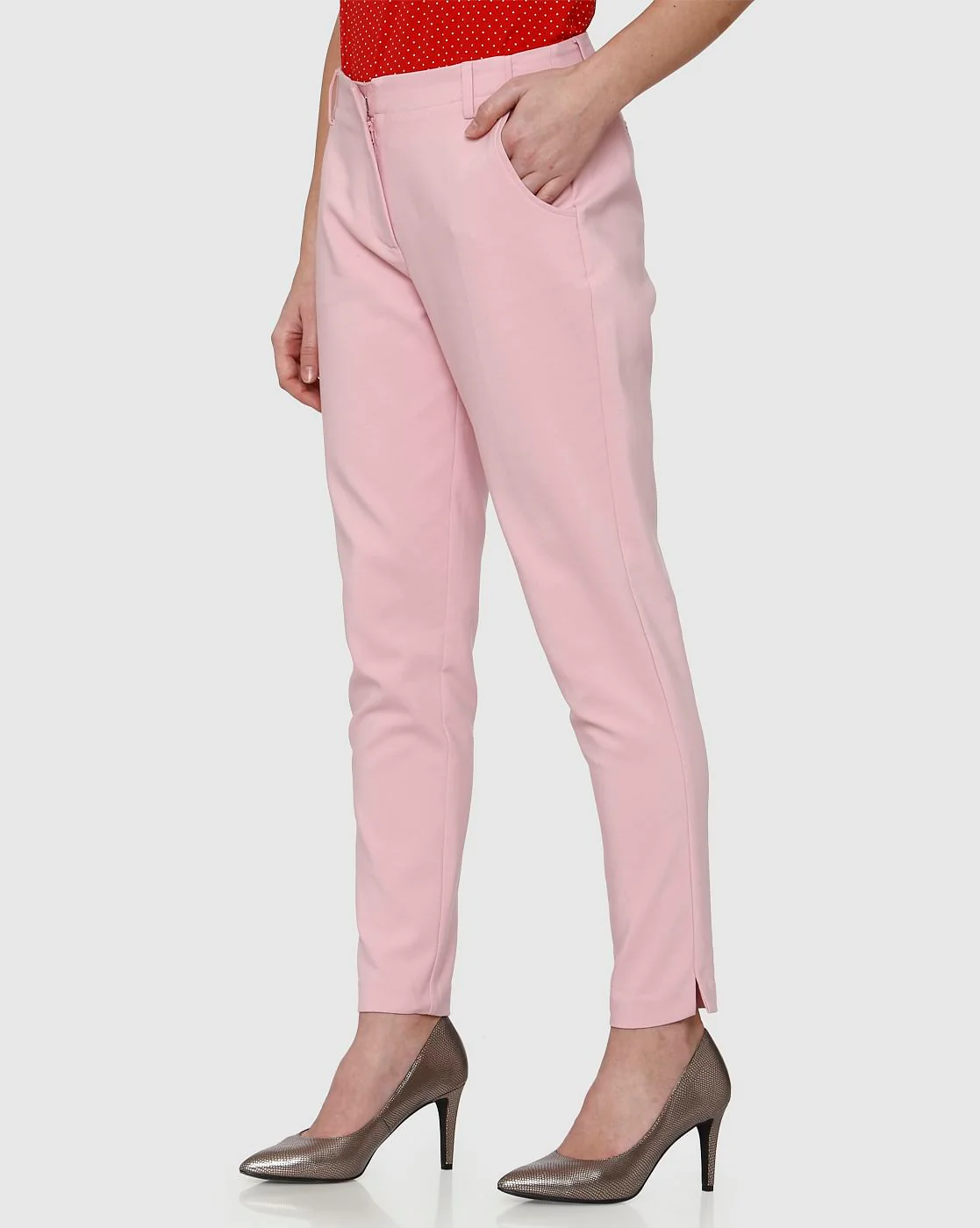 Pink Mid Rise Pants - Image 5