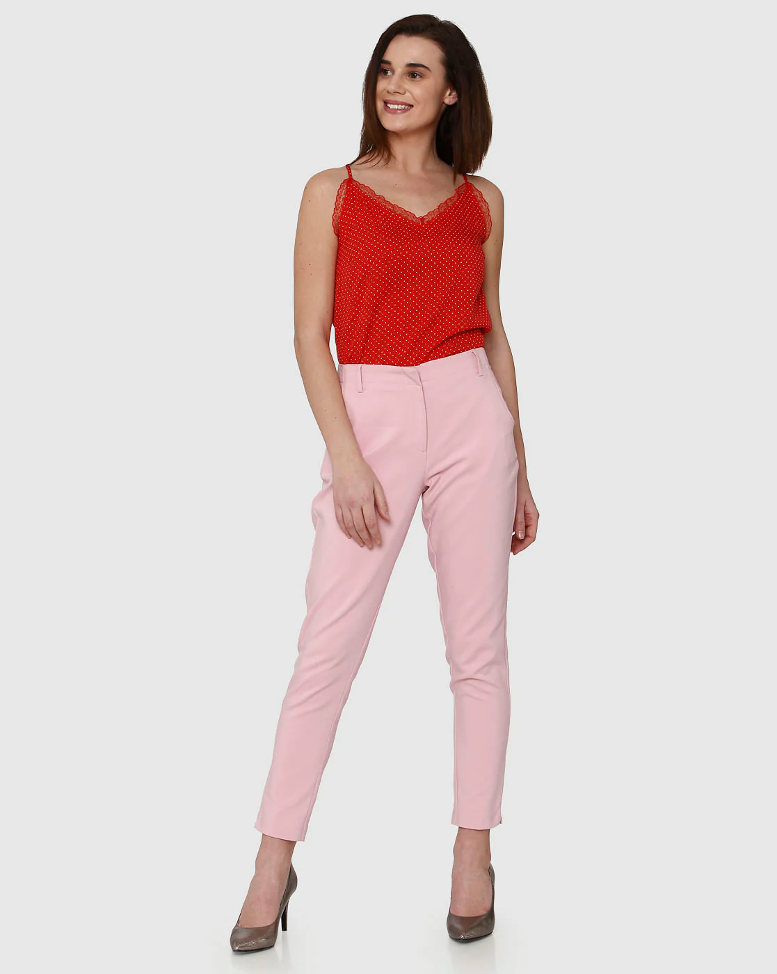 Pink Mid Rise Pants - Image 6