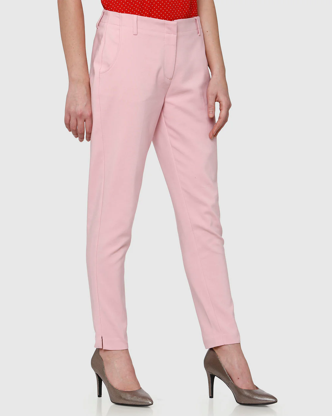 Pink Mid Rise Pants - Image 7