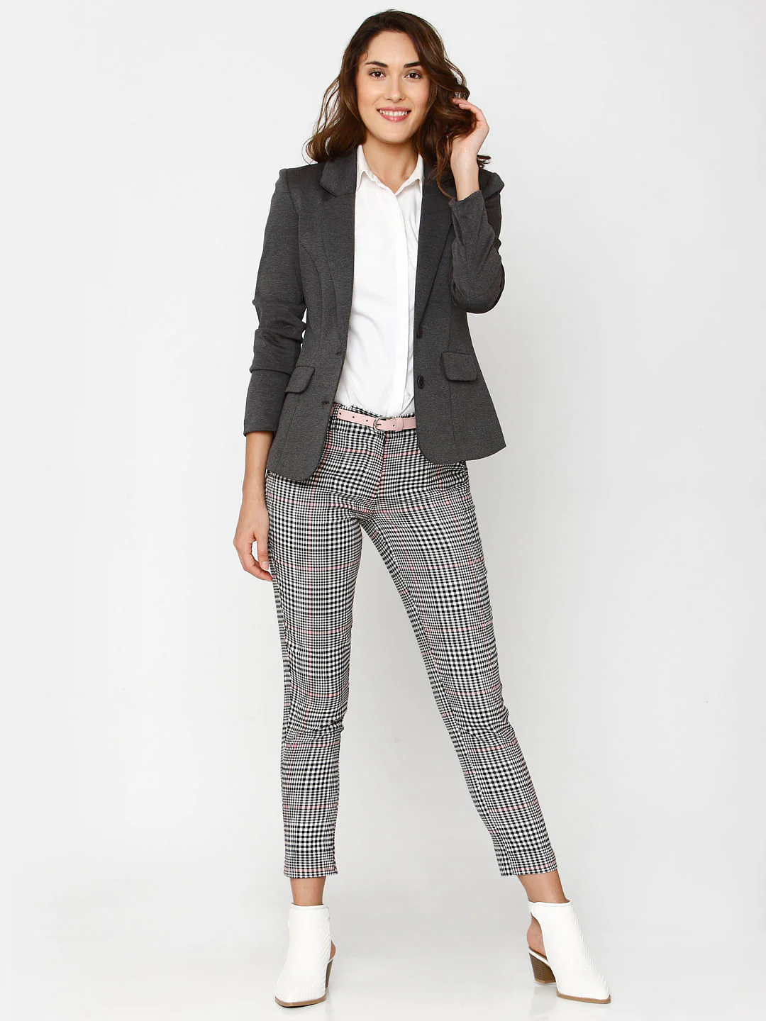 Grey Slim Fit Blazer - Image 2