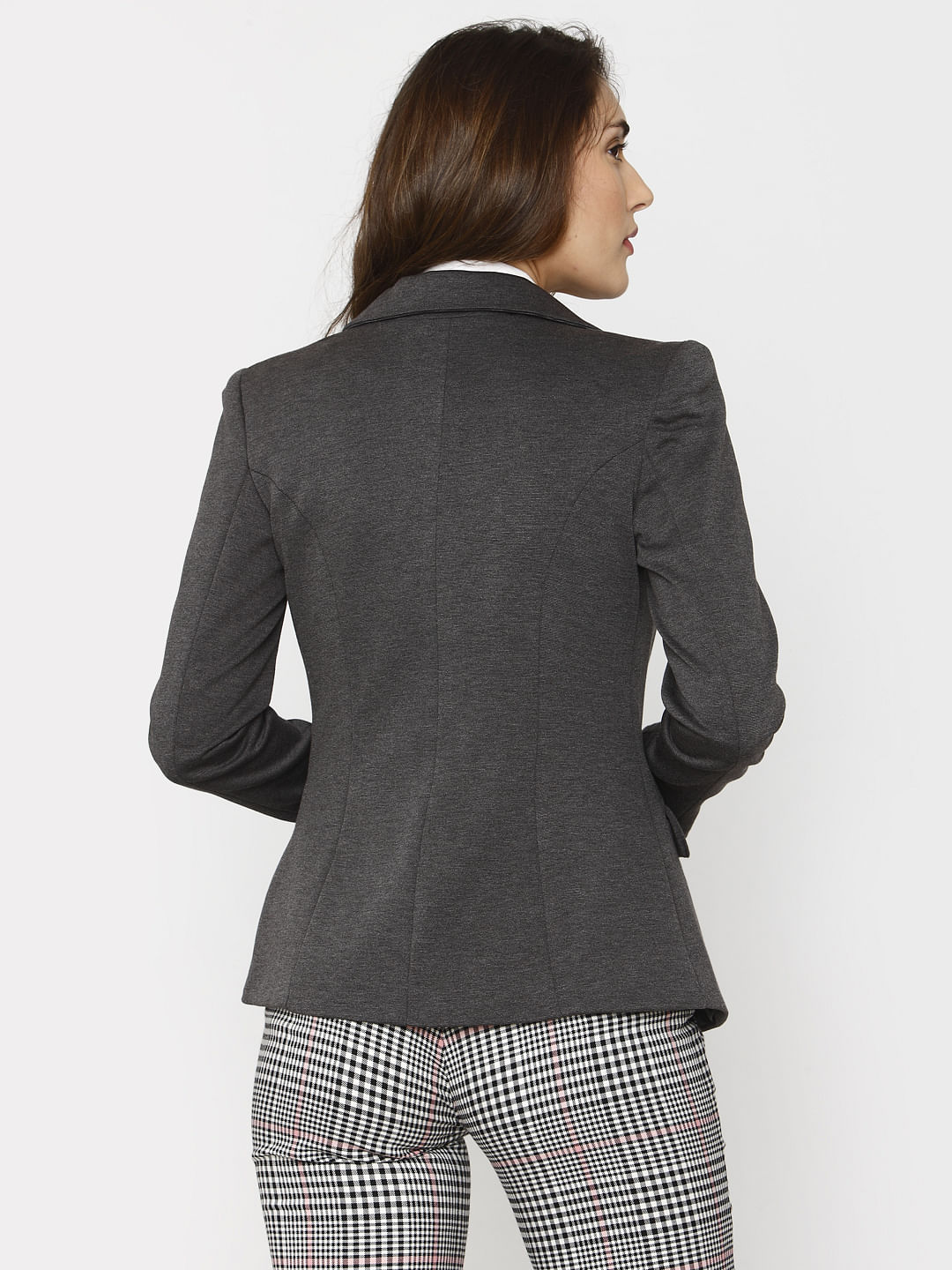 Grey Slim Fit Blazer - Image 4