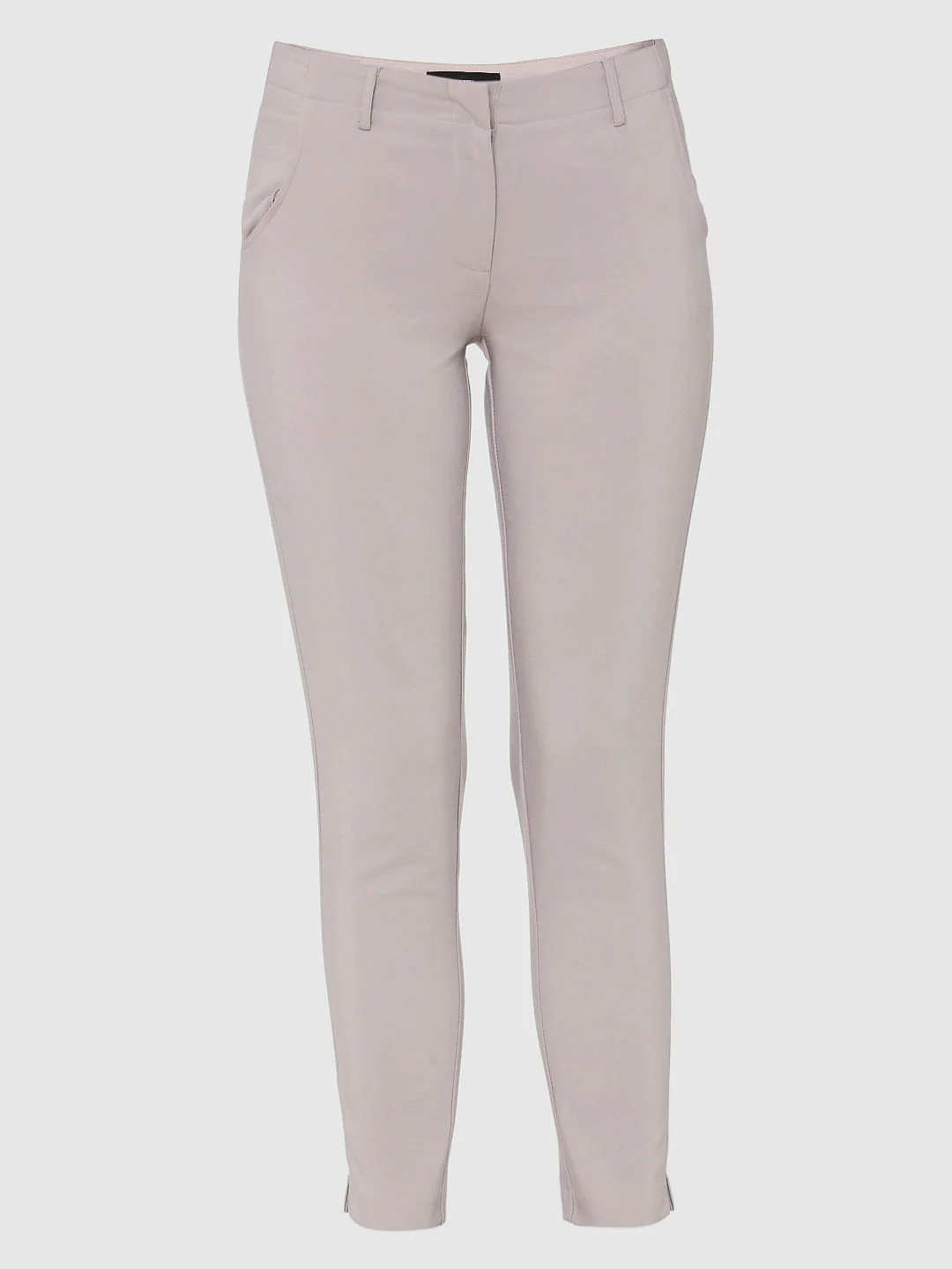 Grey Mid Rise Ankle Length Slim Fit Pants - Image 7
