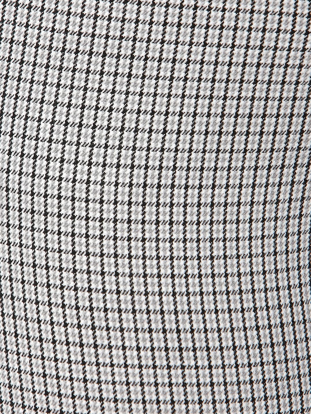 Grey Mid Rise Checks Ankle Length Slim Fit Pants - Image 8