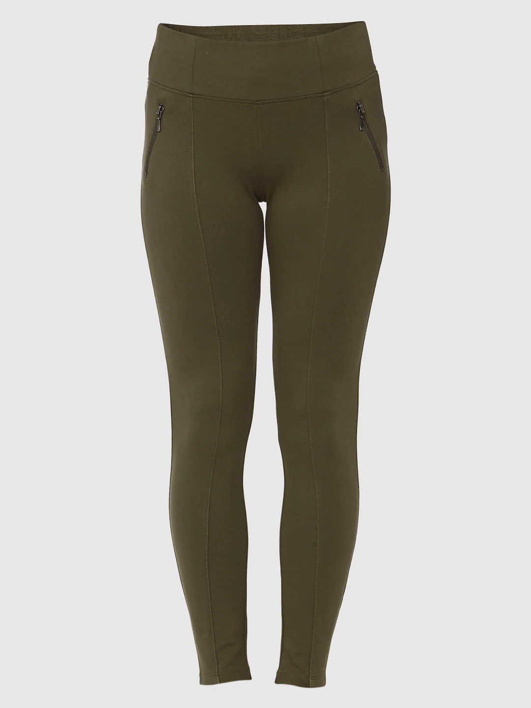 Green Mid Rise Skinny Fit Leggings - Image 8