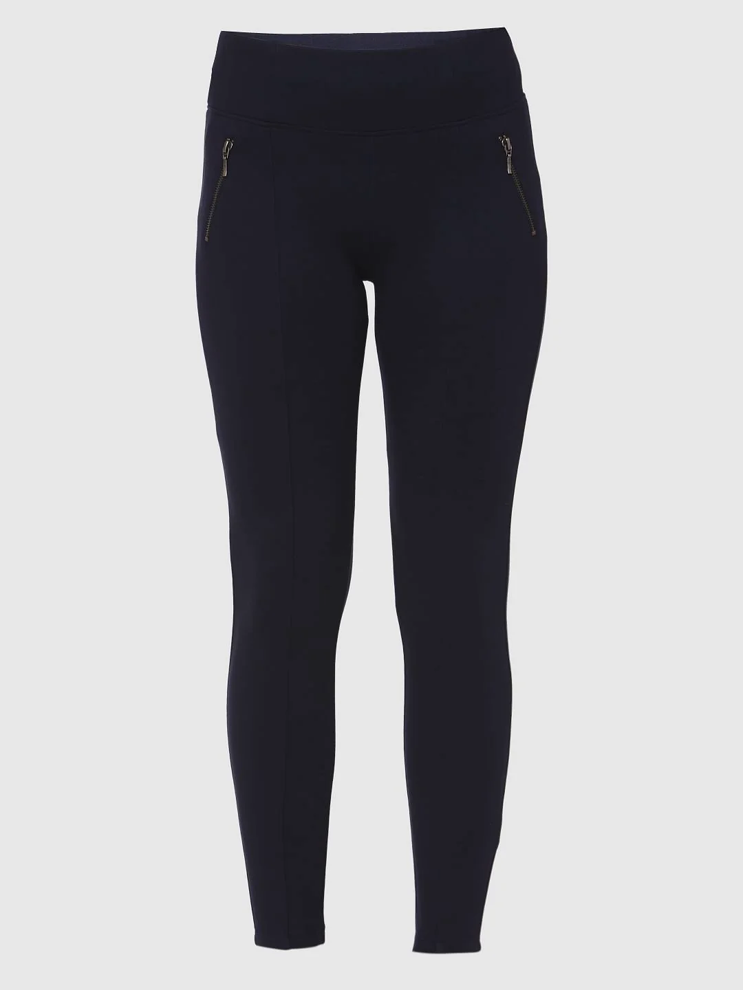 Blue Mid Rise Skinny Fit Leggings - Image 8