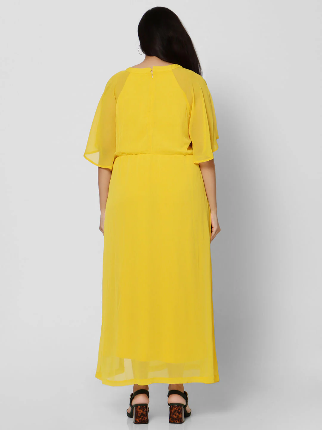 Curve Yellow Maxi Dress - Image 3