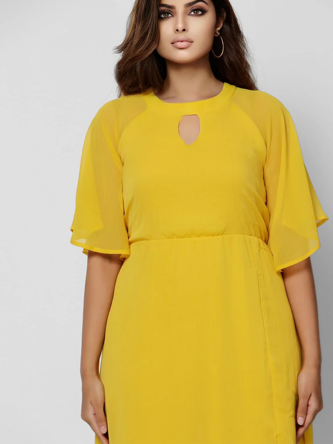 Curve Yellow Maxi Dress - Image 4