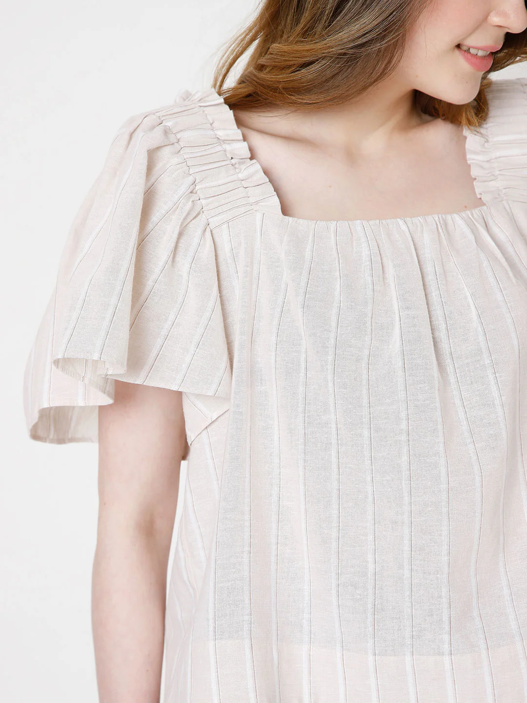Beige Striped Top - Image 6