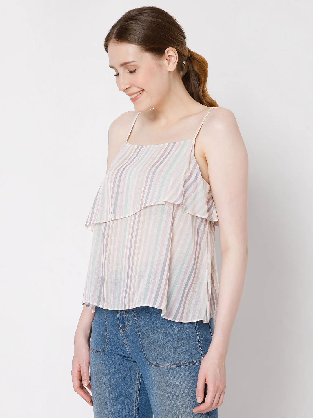 Multi-Coloured Striped Top - Image 3