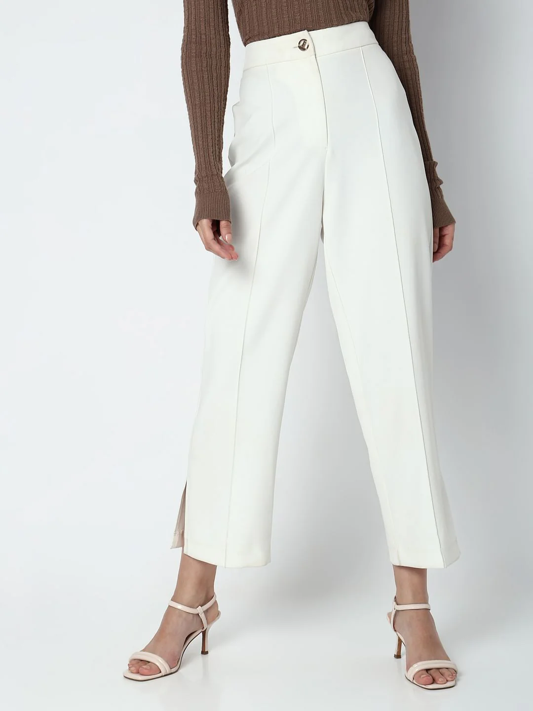 White High Rise Pants - Image 2