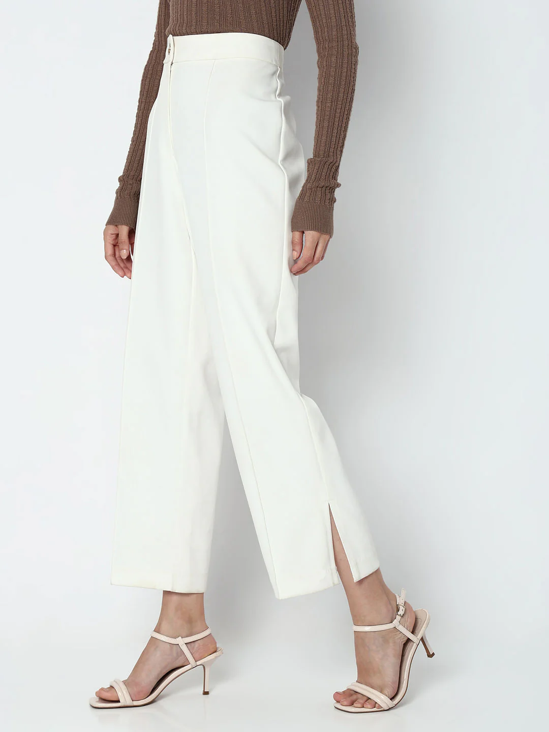 White High Rise Pants - Image 3