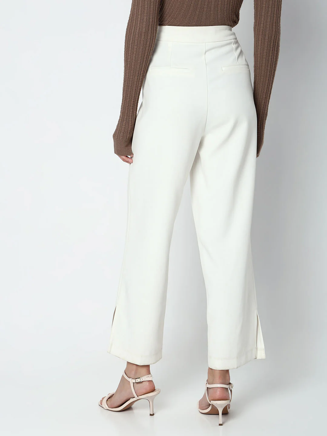 White High Rise Pants - Image 4