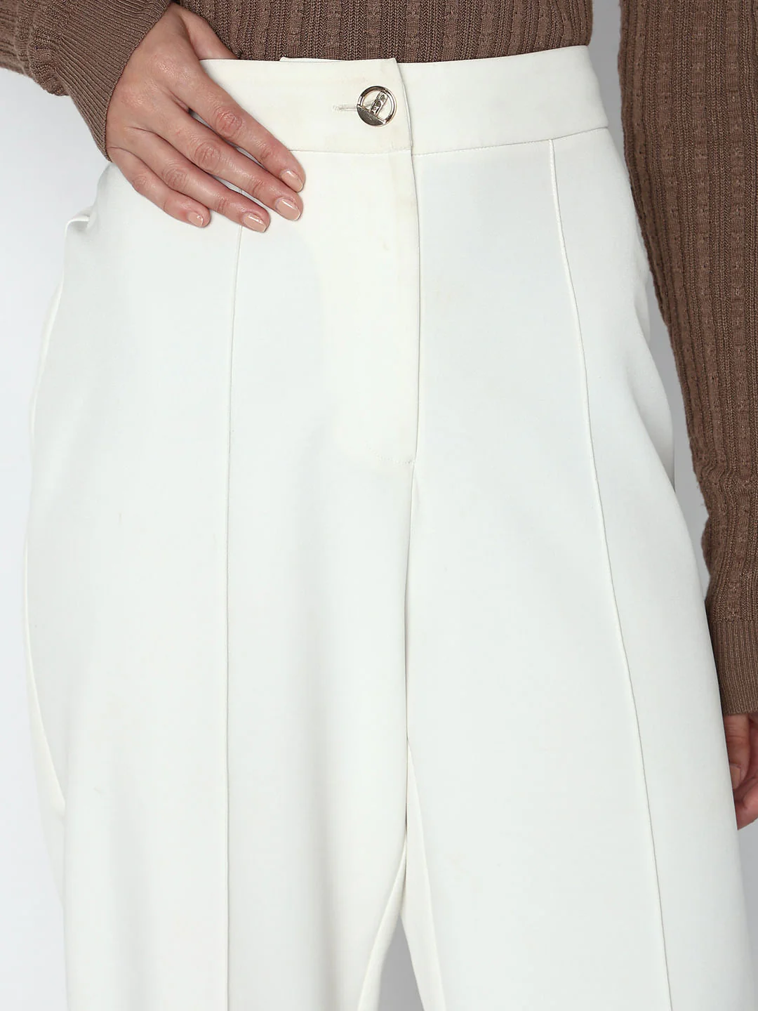 White High Rise Pants - Image 6