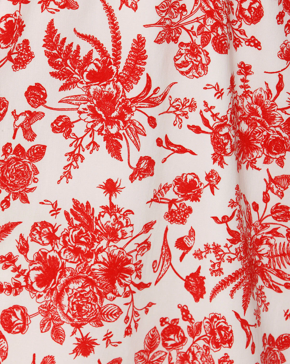 White All Over Floral Print Cape Detail Fit & Flare Dress - Image 7
