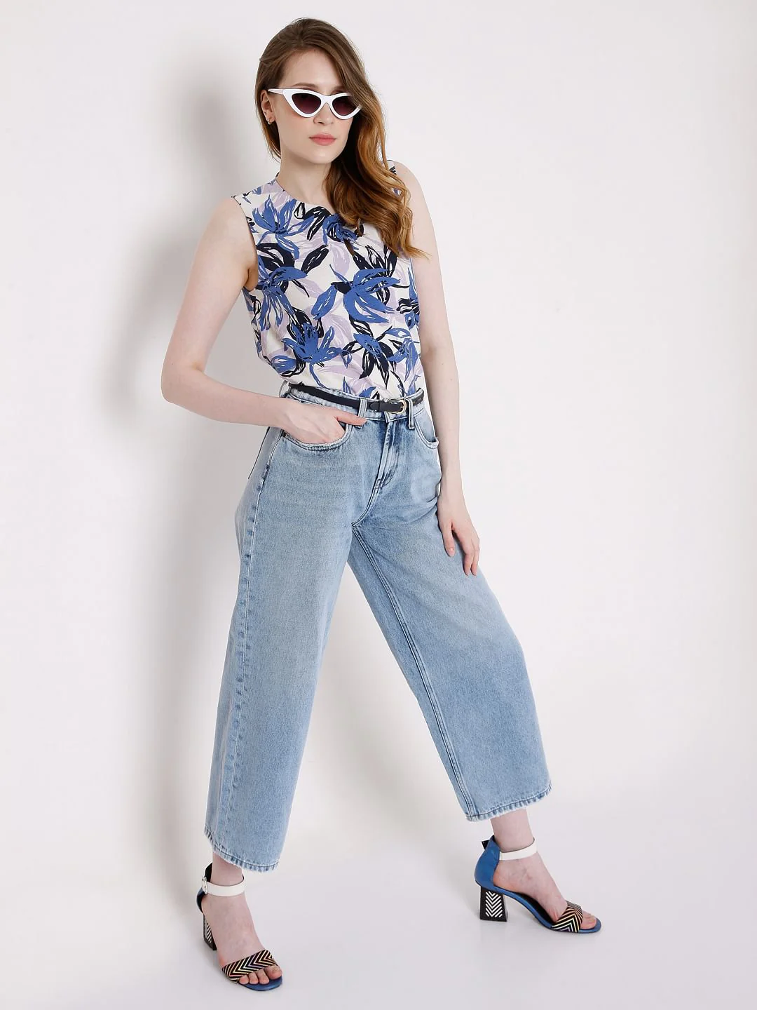 White Floral Top