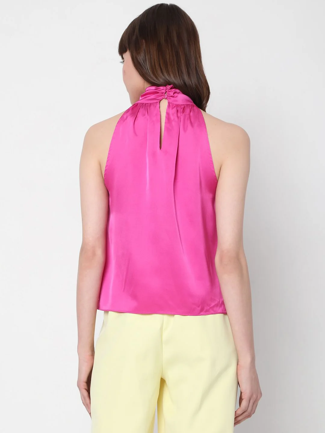 Fuschia Pink Halter Neck Top - Image 4
