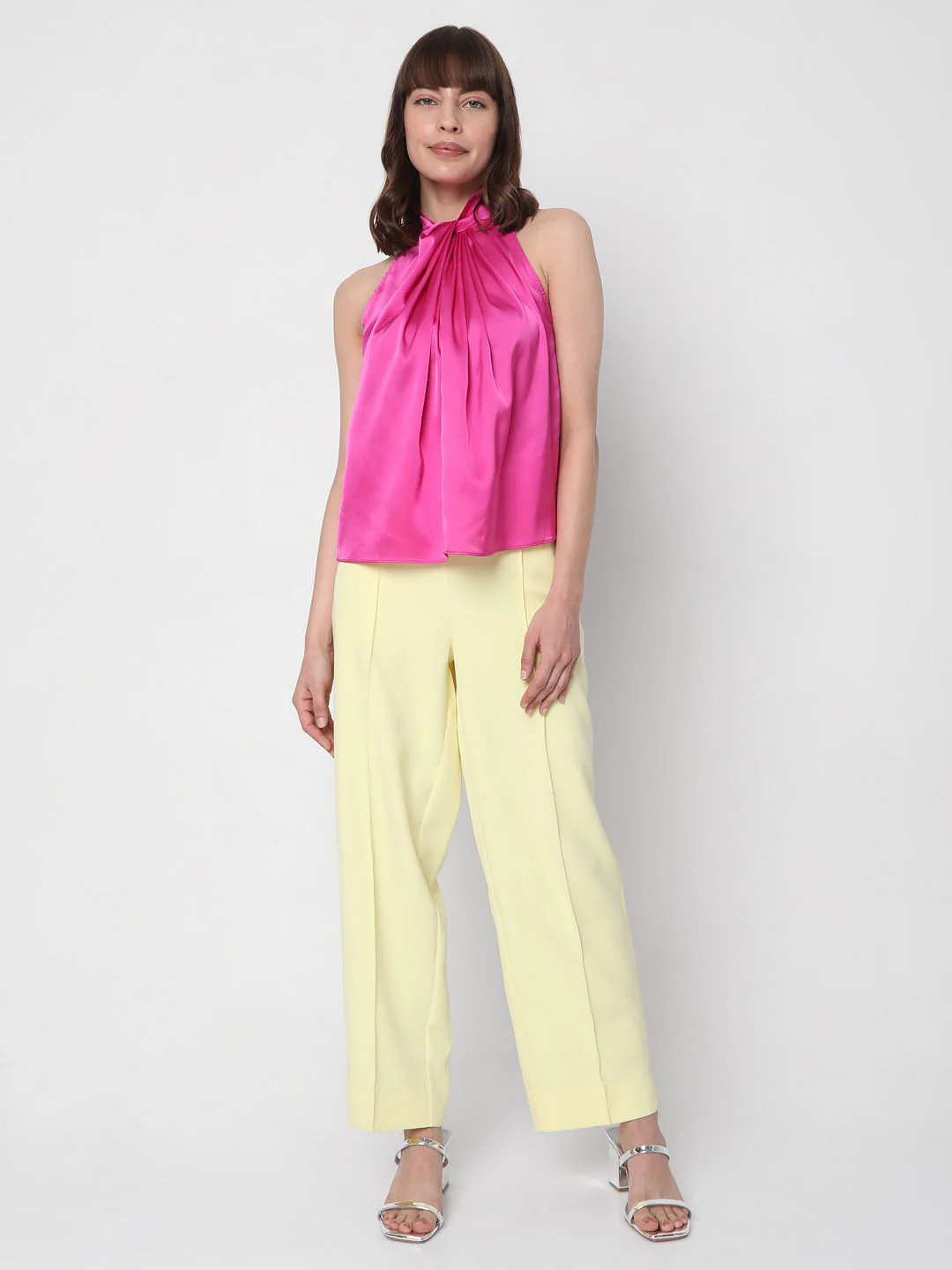 Fuschia Pink Halter Neck Top - Image 8
