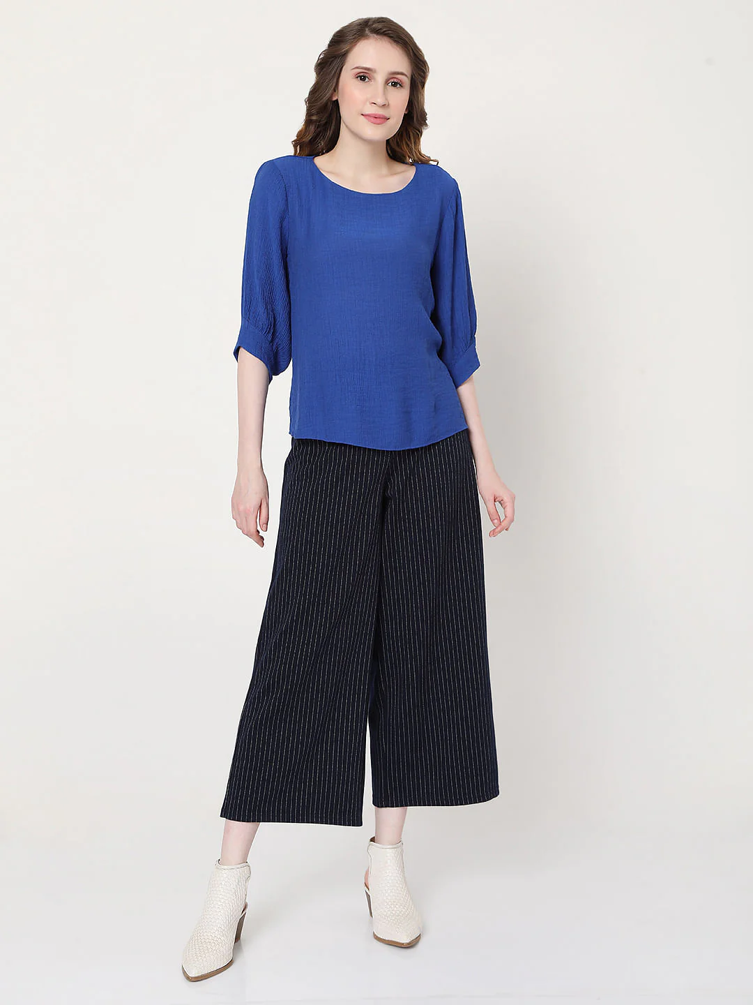 Blue Textured Top - Image 5