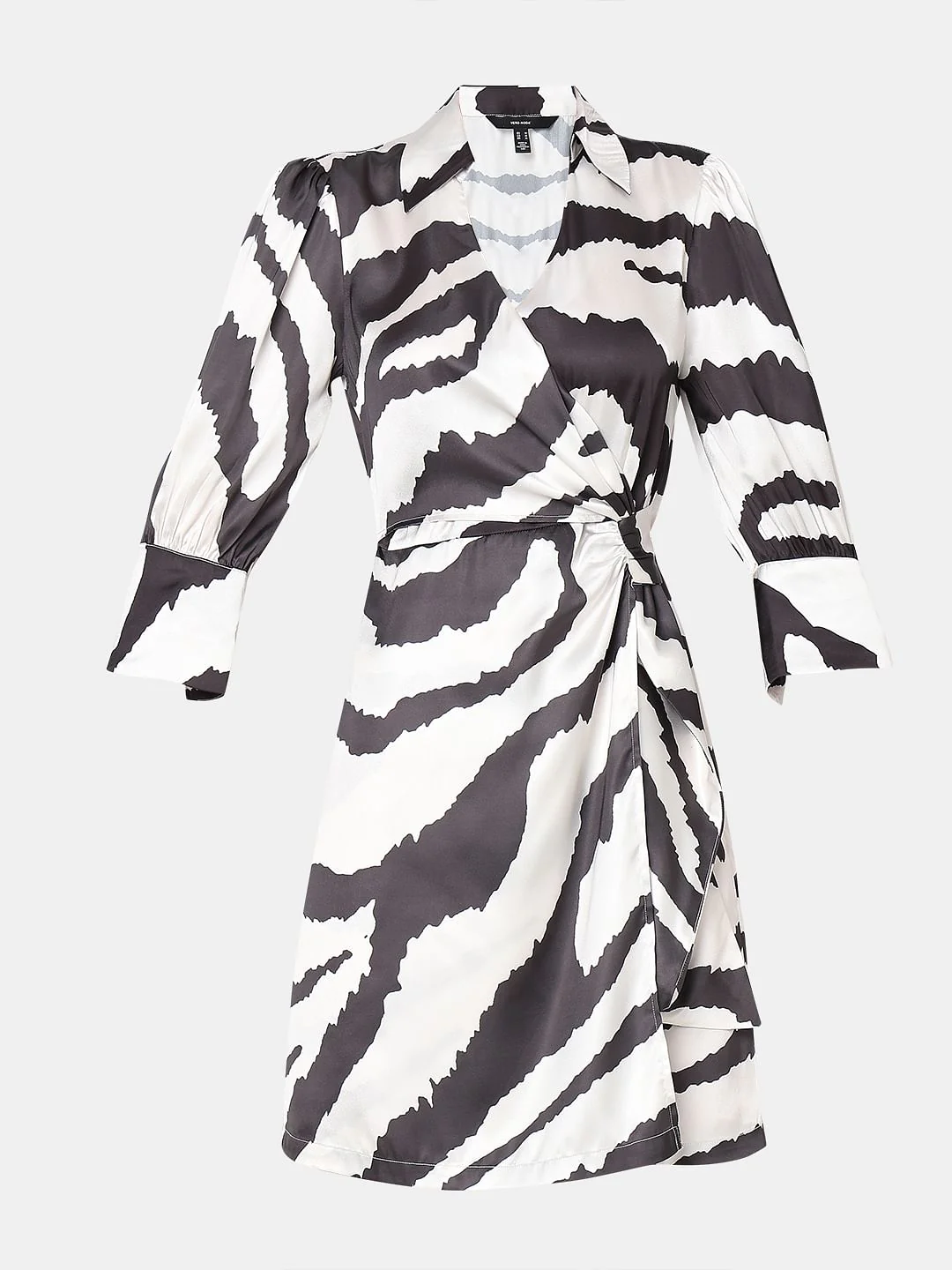 Black Zebra Print Shirt Dress - Image 7
