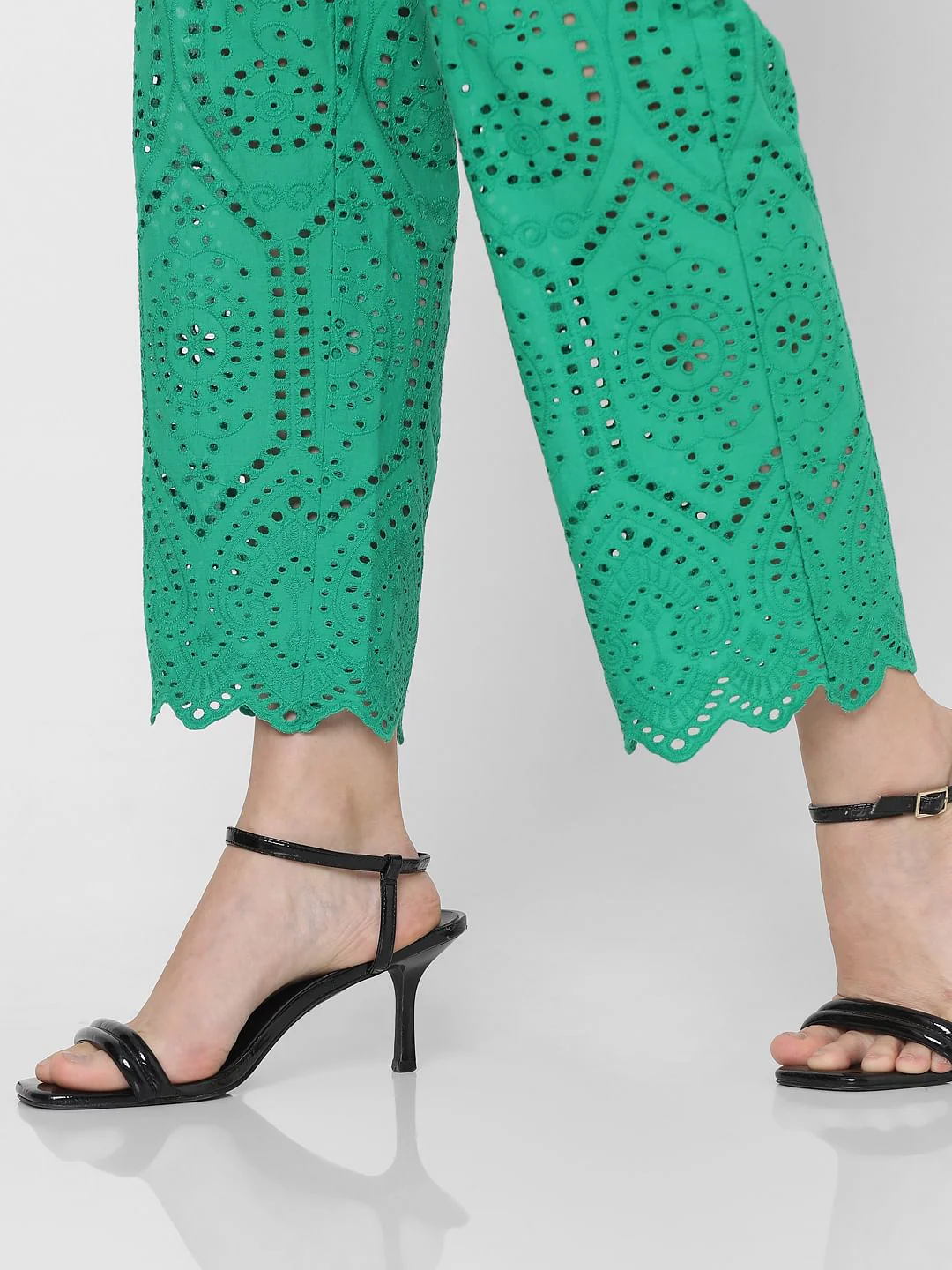 Green Schiffli Co-Ord Set Pants - Image 8