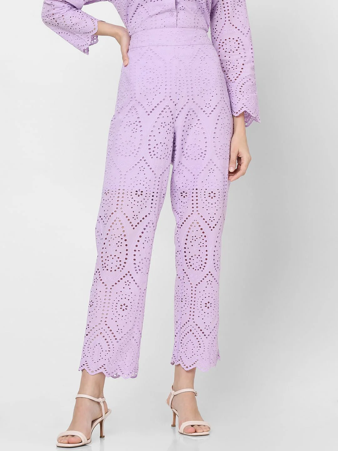 Lilac High Rise Co-Ord Set Pants - Image 2