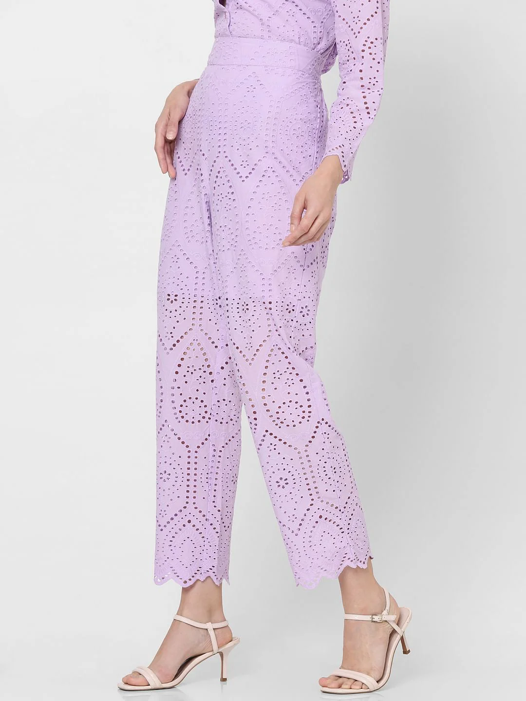 Lilac High Rise Co-Ord Set Pants - Image 3