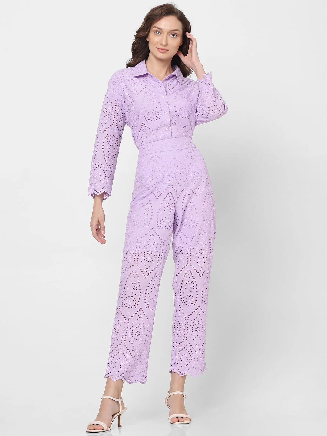 Lilac High Rise Co-Ord Set Pants - Image 5