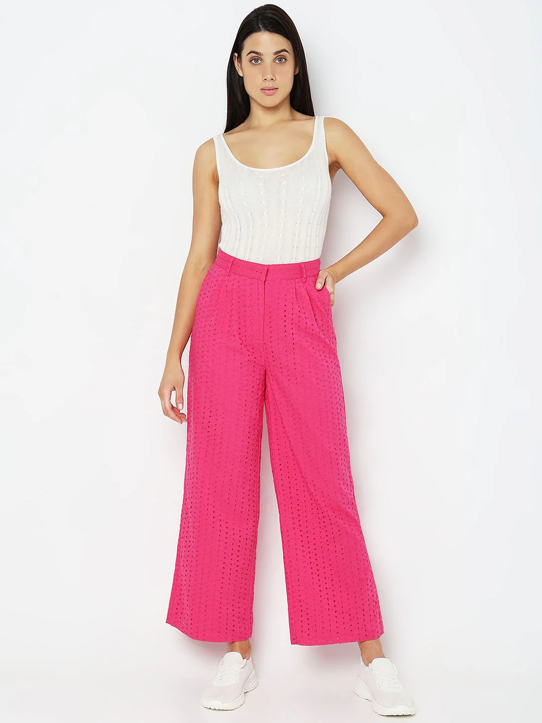 Pink High Rise Co-Ord Set Pants - Image 5