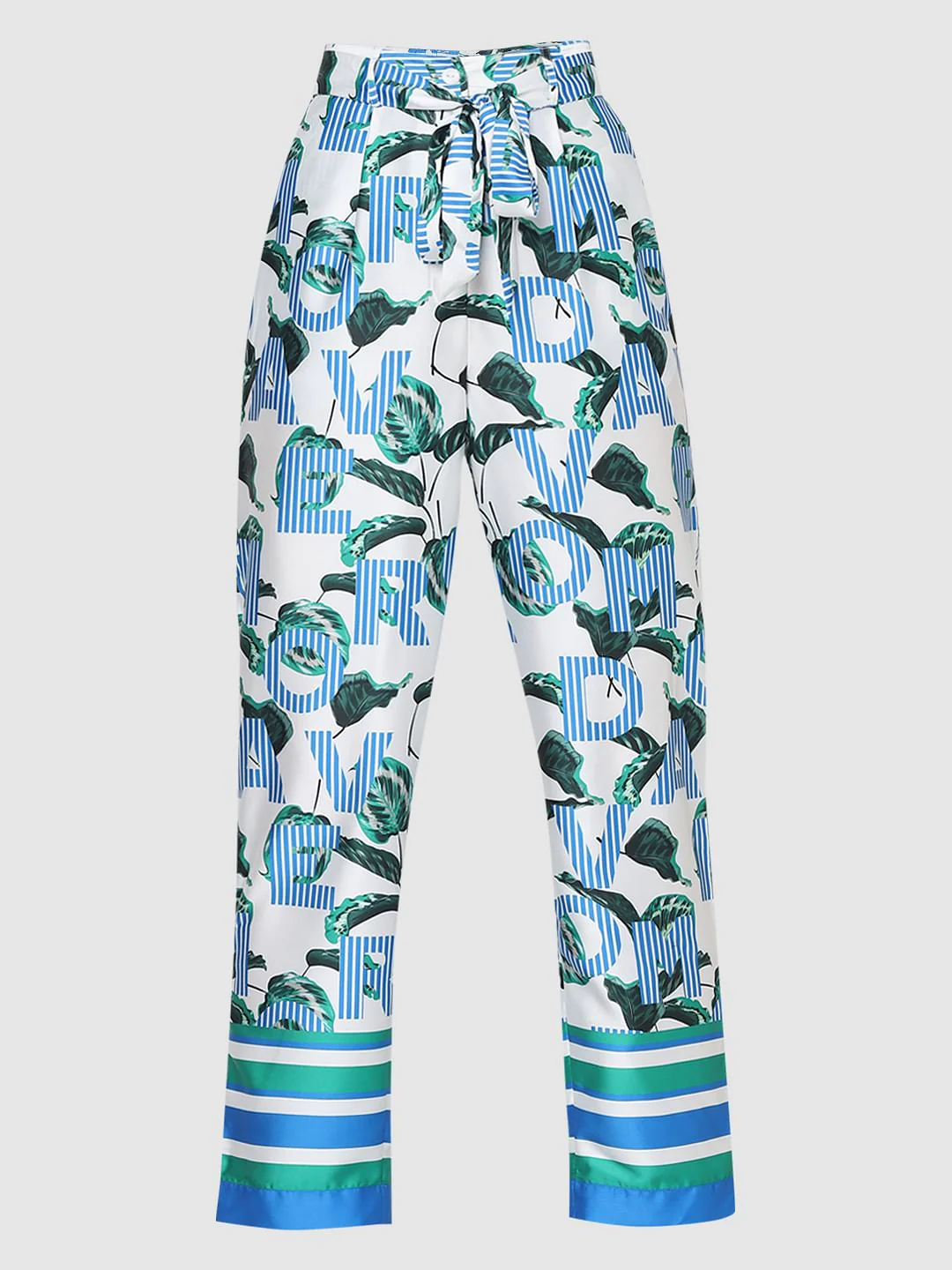 Blue High Rise Printed Co-Ord Set Pants - Image 7