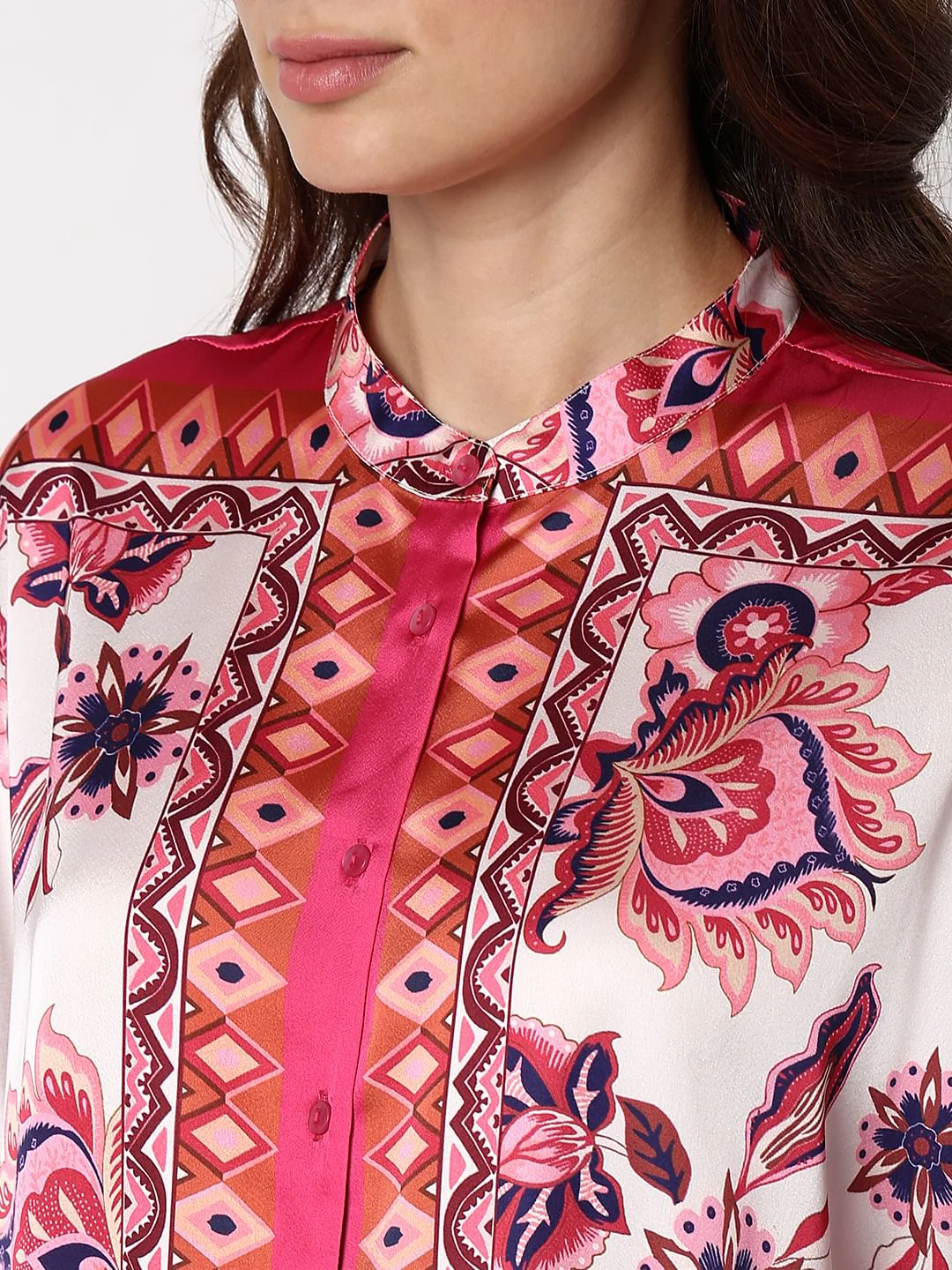 Red Printed Flared Sleeves Top - Image 8