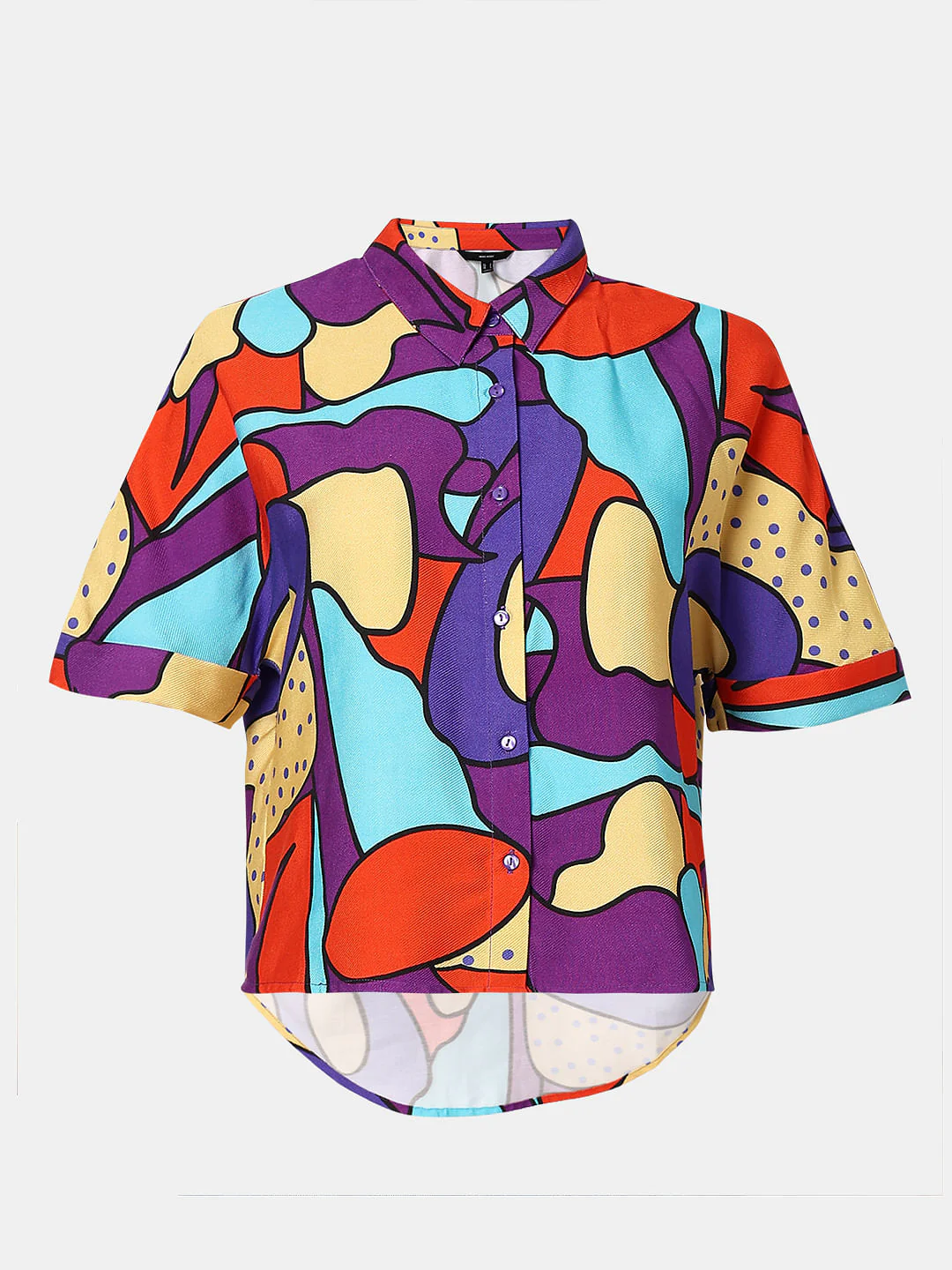 Purple Abstract Print Shirt - Image 7