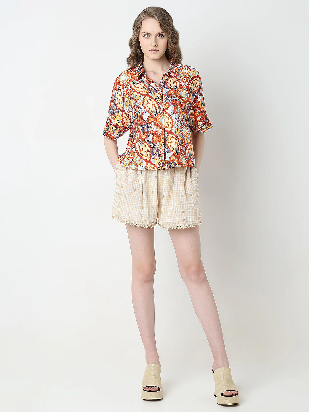 Brown Printed Relaxed Fit Shirt - Image 5