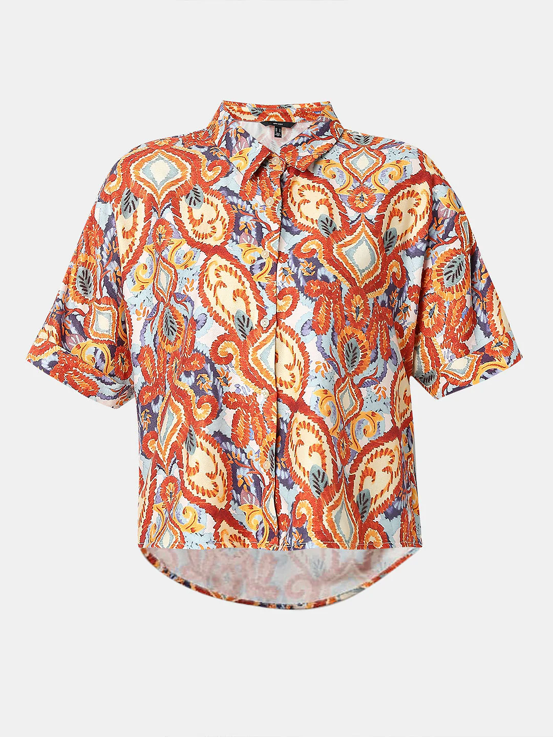 Brown Printed Relaxed Fit Shirt - Image 7