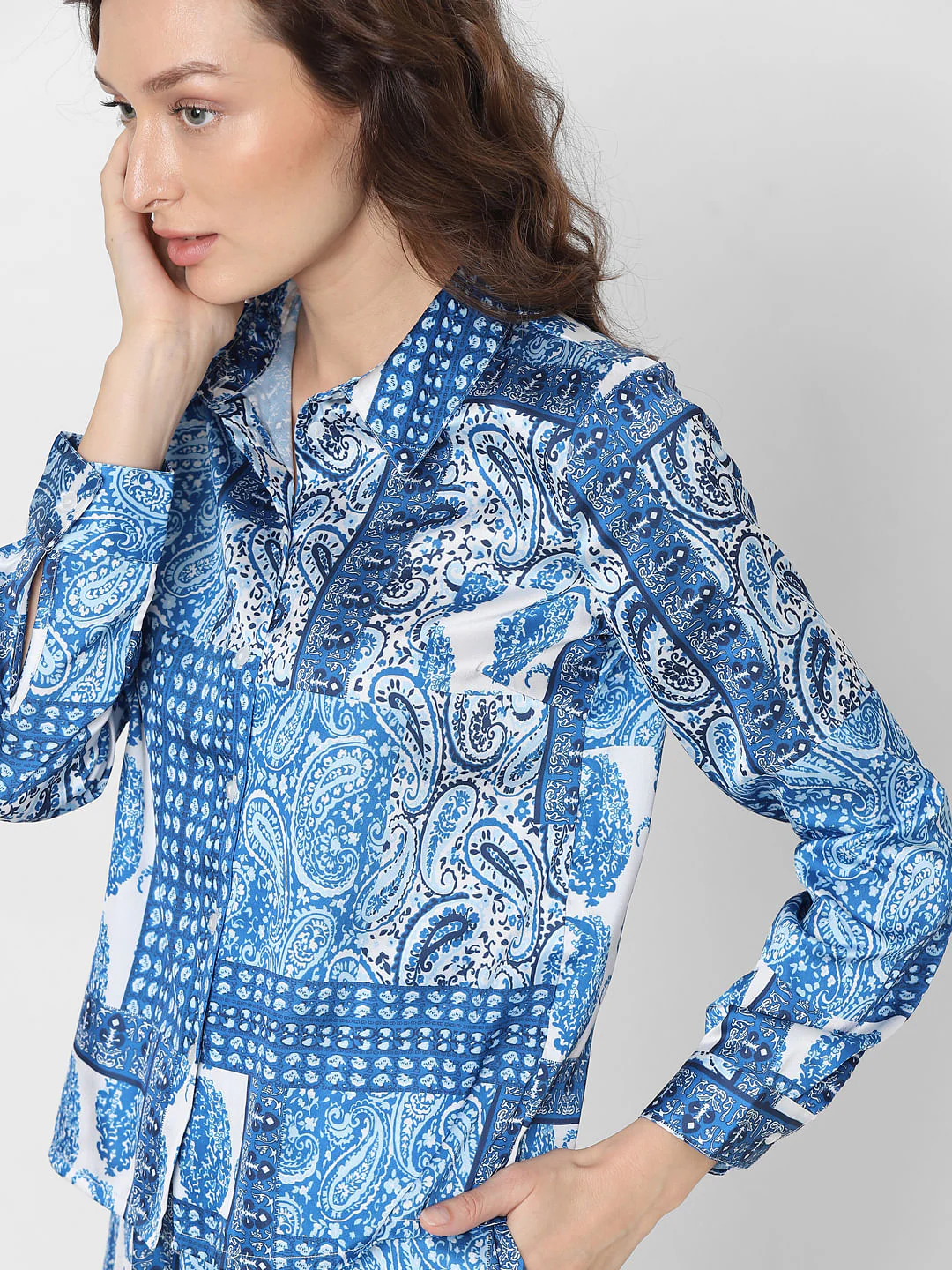 Blue All Over Printed Shirt - Image 8