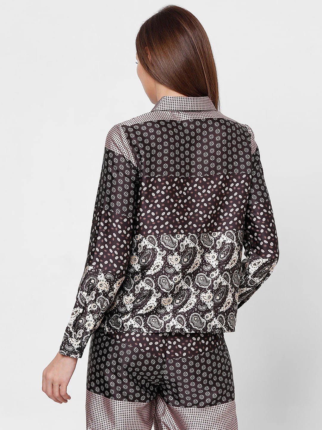 Dark Brown All Over Printed Shirt - Image 4