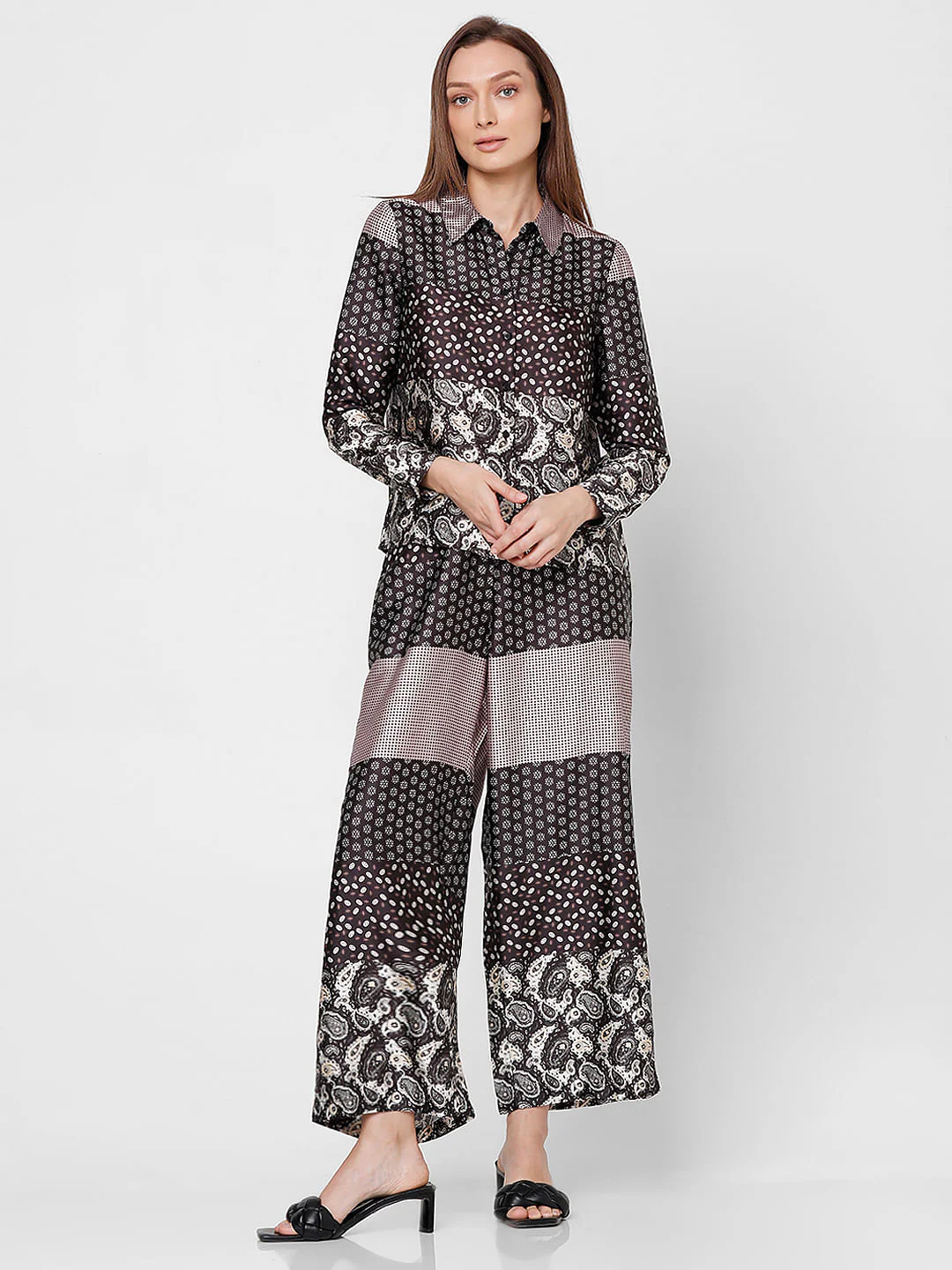 Dark Brown All Over Printed Shirt - Image 5