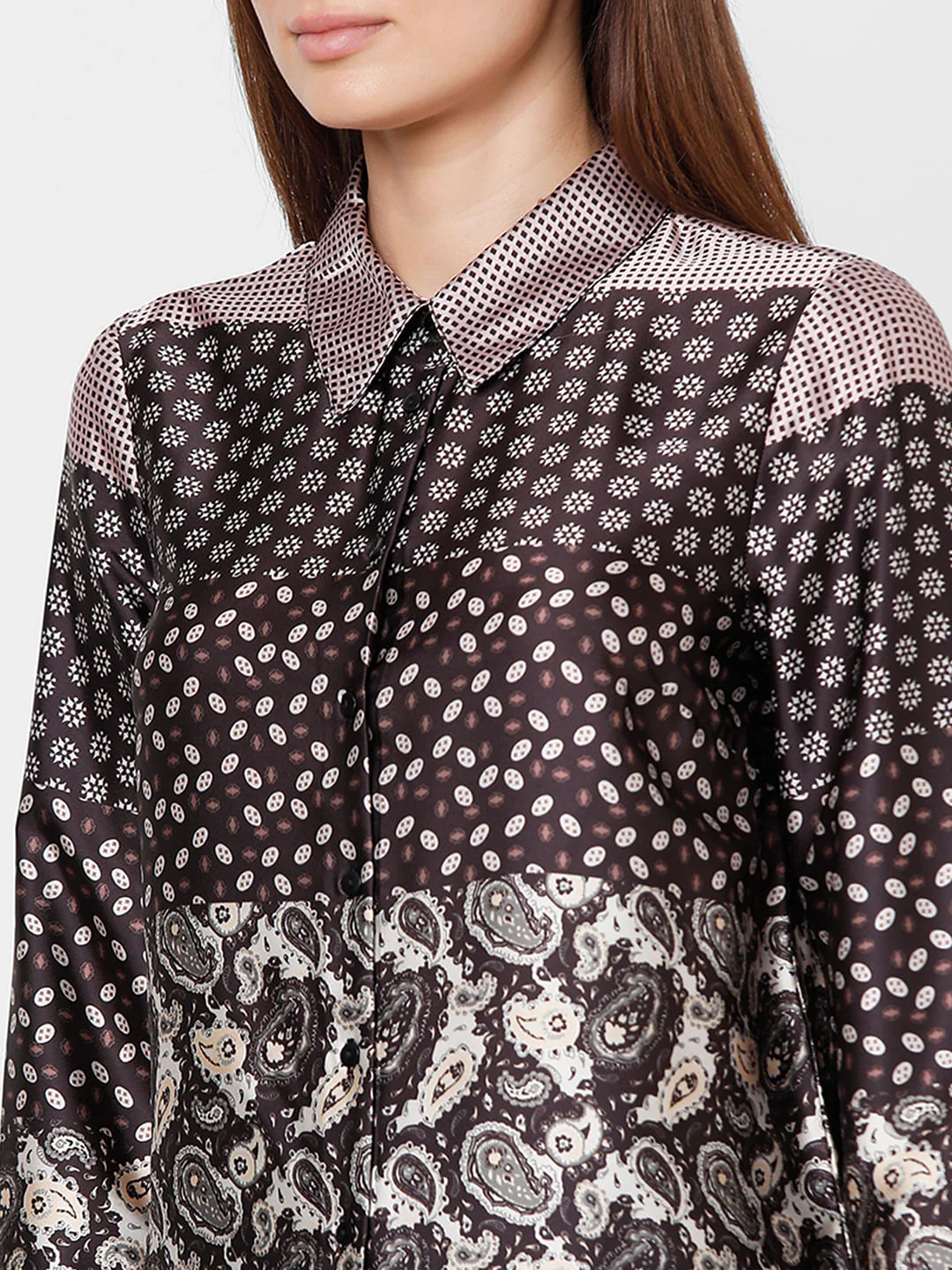 Dark Brown All Over Printed Shirt - Image 6