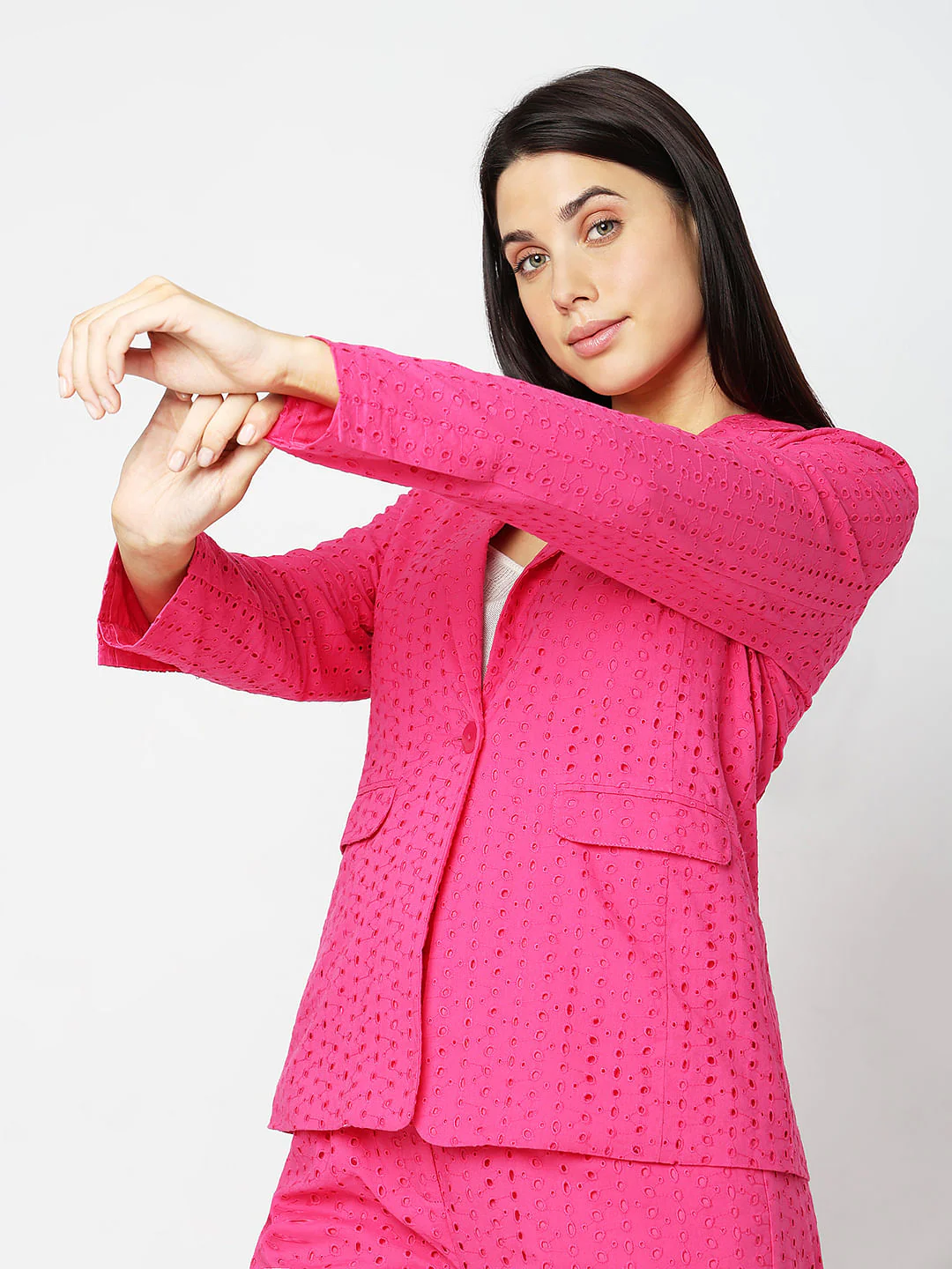 Pink Cut-Out Co-Ord Set Blazer - Image 3