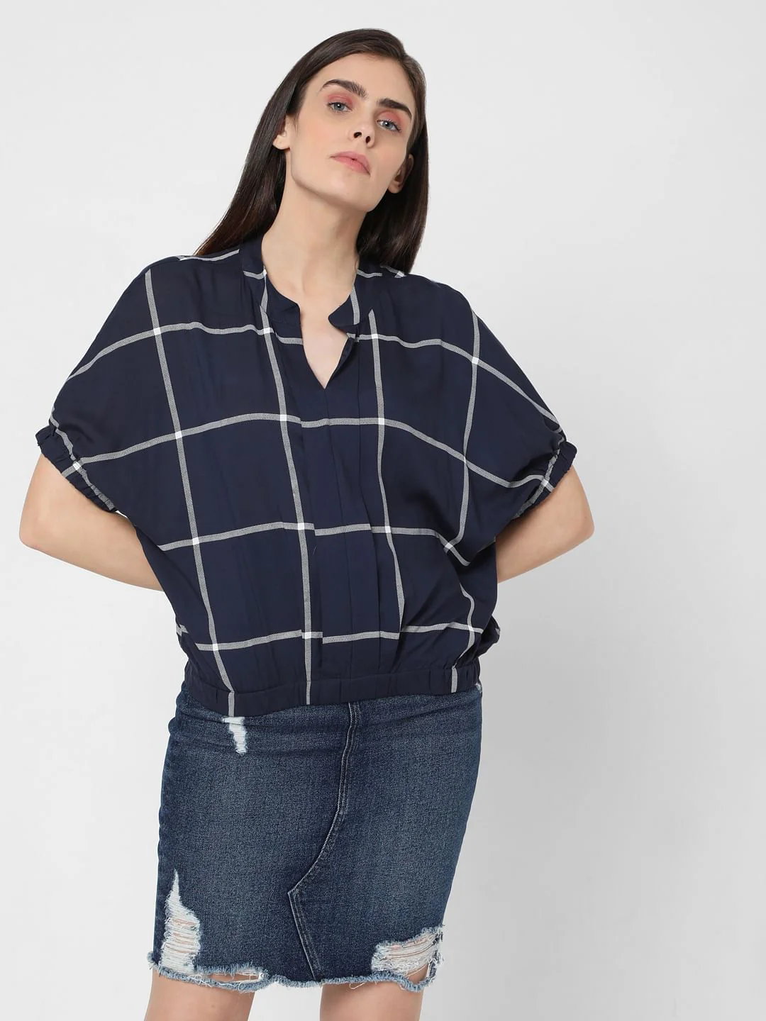 Blue Check Top - Image 2