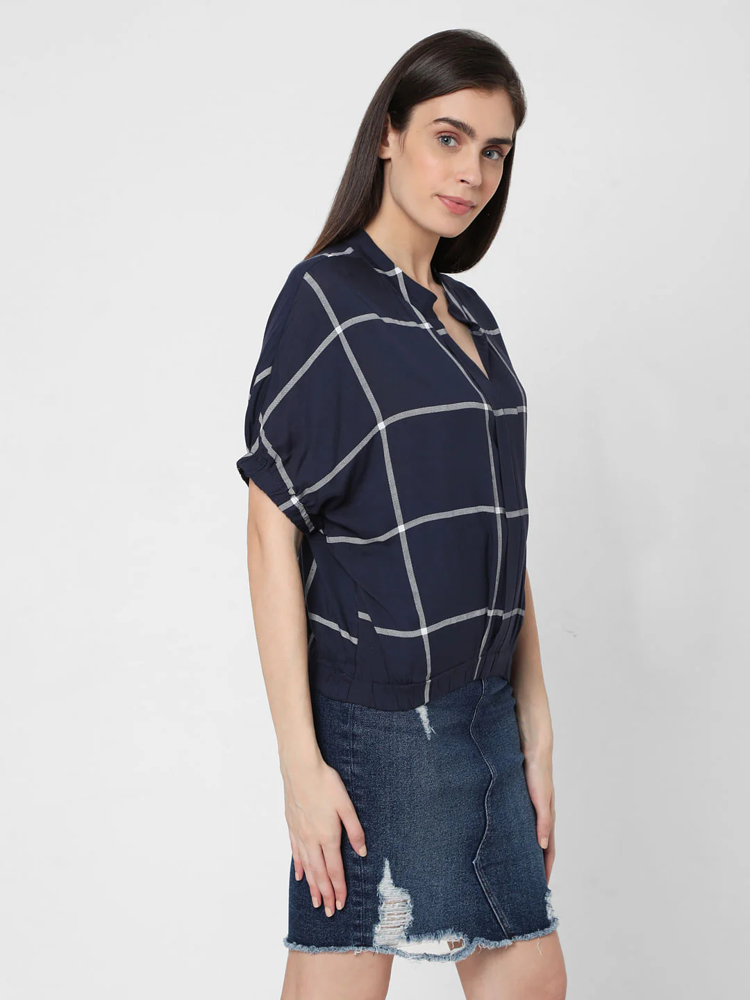 Blue Check Top - Image 3